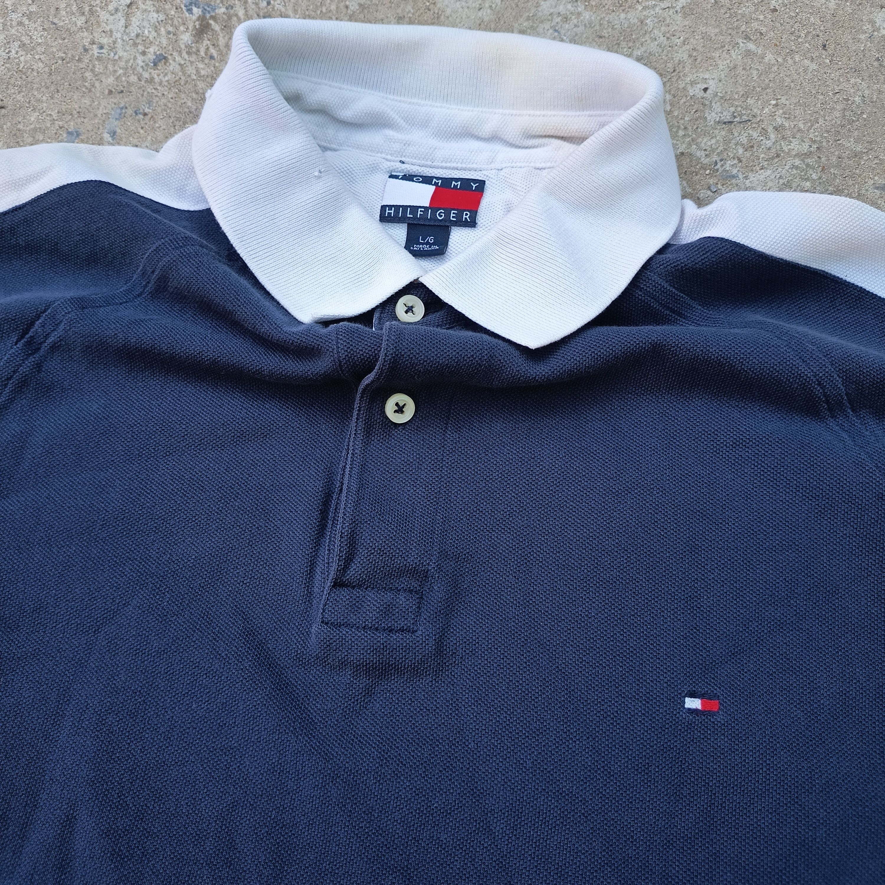 Tommy Hilfiger × Vintage Tommy hilfiger Racing long sleeve navy shirts Size US XL / EU 56 / 4 - 1 Thumbnail