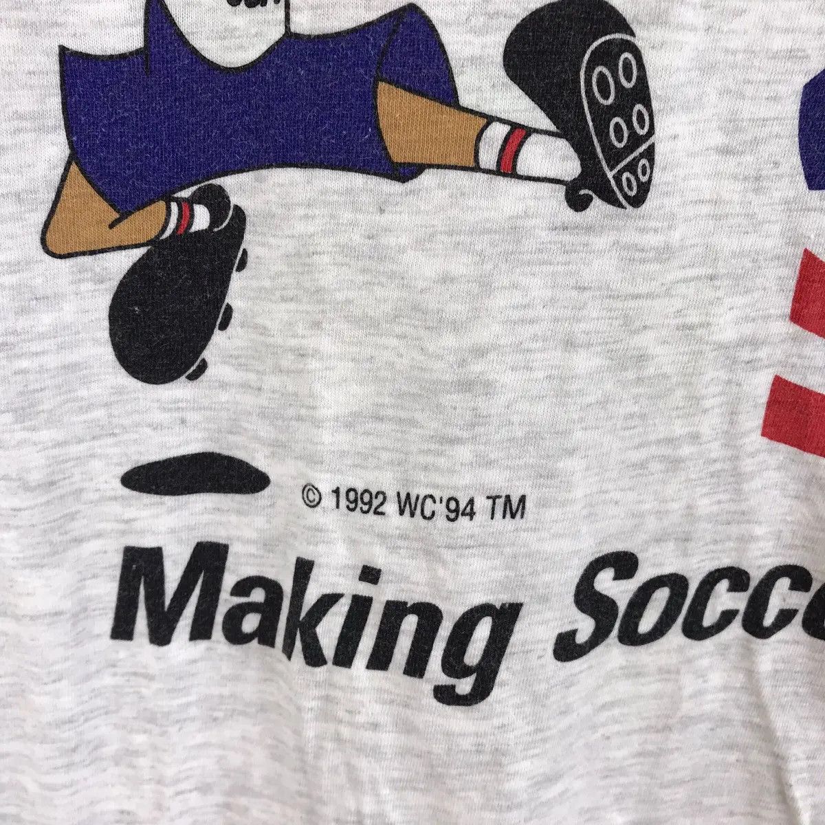 Vintage Vtg 1994 WORLD CUP USA Soccer Striker Mascots Tee Shirt Size US L / EU 52-54 / 3 - 7 Thumbnail