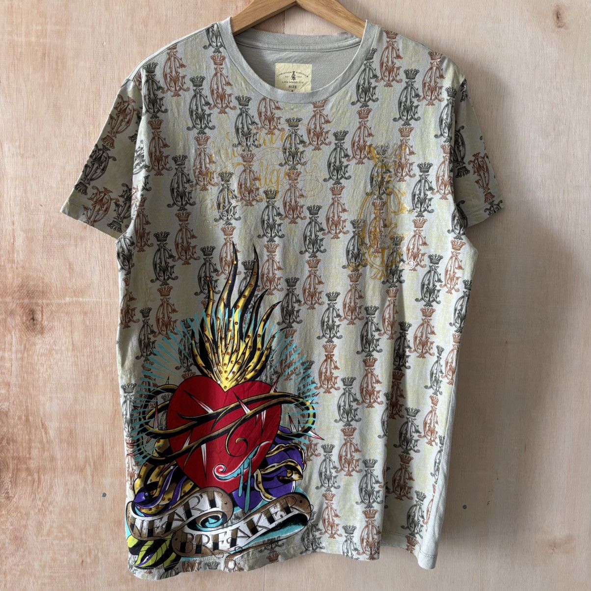 Christian Audigier Y2K Christian Audigier Designer Heart Breaker All Over Print Size US M / EU 48-50 / 2 - 1 Thumbnail