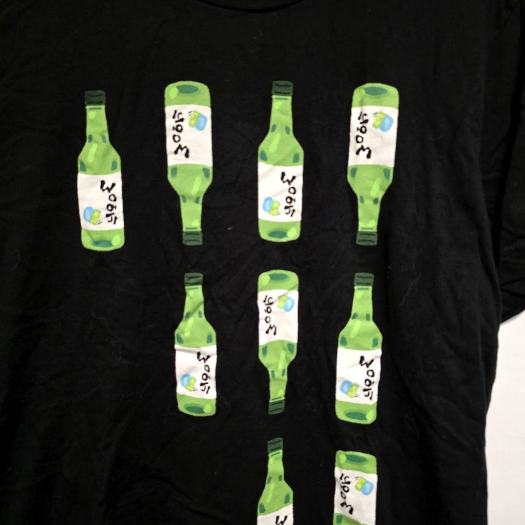 Vintage Wooji Soju Sunday Shirt Men M Black T-Shirt Size US M / EU 48-50 / 2 - 2 Thumbnail