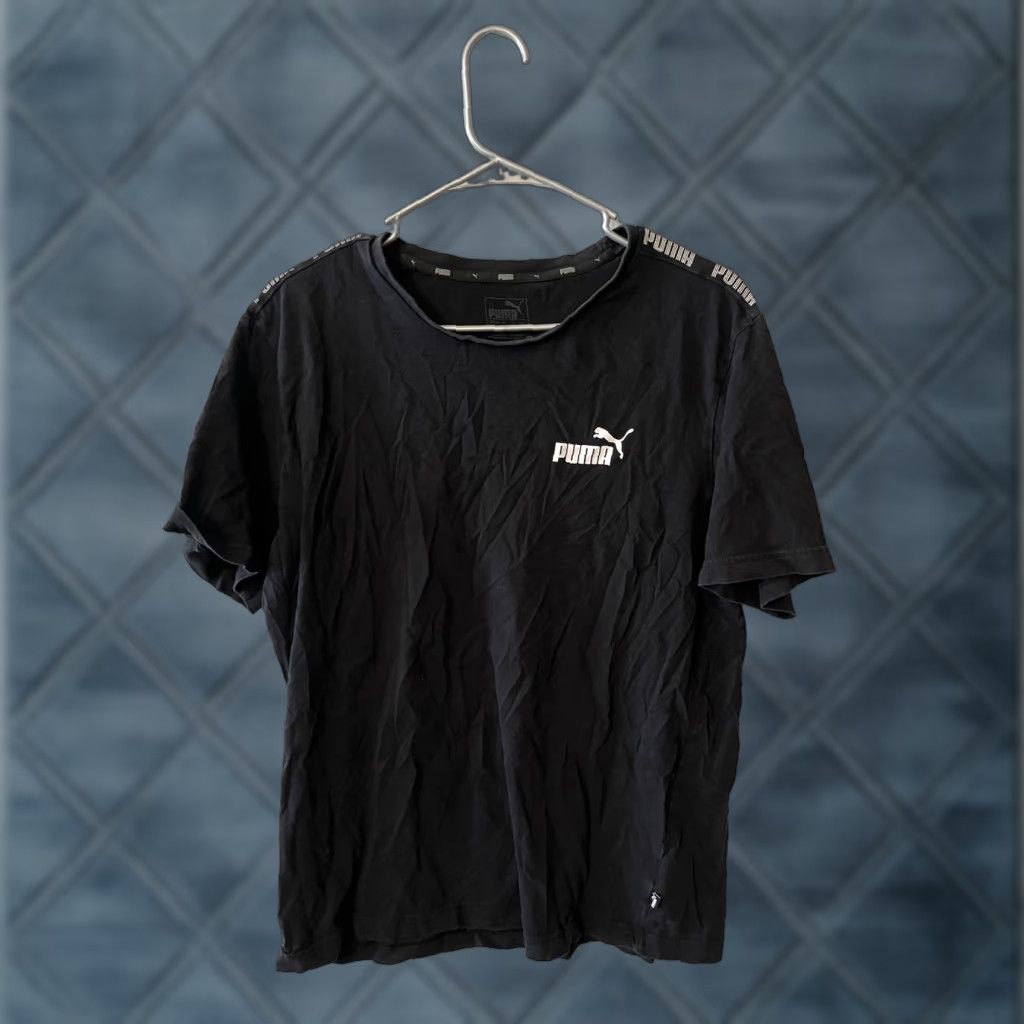 Puma Puma Men T-Shirt Large Black Logo Graphic Regular Crew Neck Puma logo Size US L / EU 52-54 / 3 - 1 Thumbnail