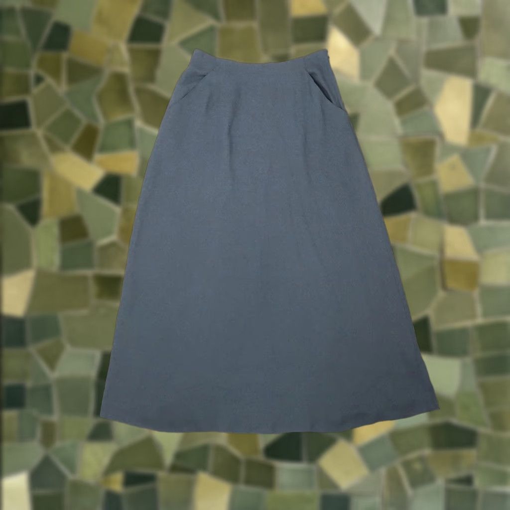 Jones New York VINTAGE Jones New York charcoal grey A-Line Maxi Skirt 28" Regular 10 Women Size 32" / US 10 / IT 46 - 1 Thumbnail
