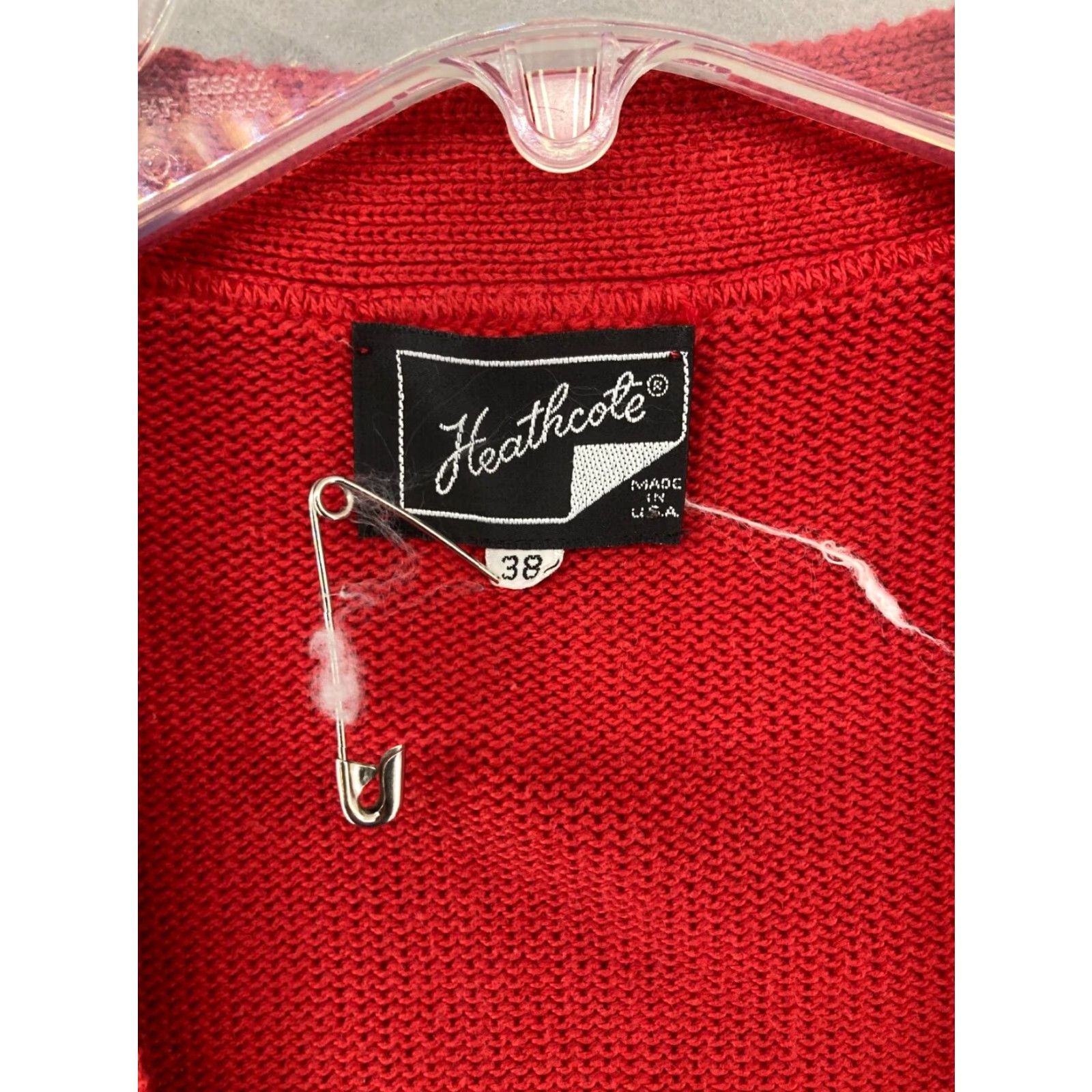 Vintage VINTAGE Heathcote Womens Red Cardigan Sweater Large 90s USA Cotton Size L / US 10 / IT 46 - 5 Thumbnail