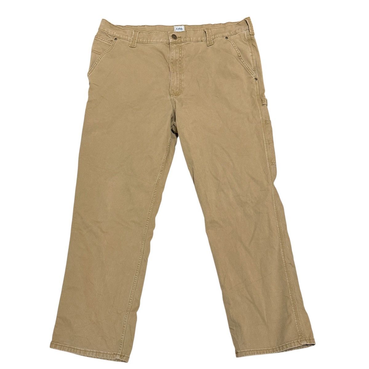 Lee Vintage Tan Khaki Baggy Lee Workwear Carpenter Pants 40x31 Size US 40 / EU 56 - 1 Thumbnail