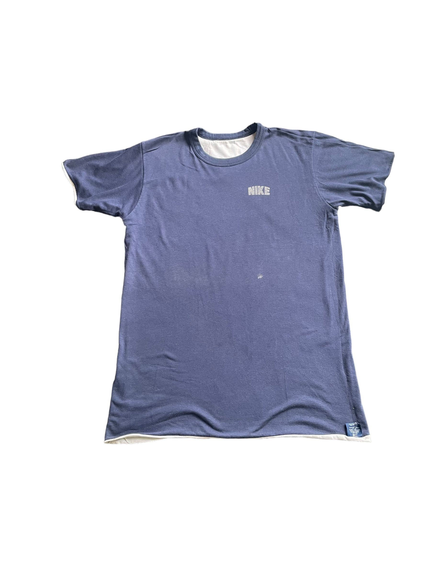Nike Vintage 80's NIKE BLOCK Reverseable Tshirt Size US XL / EU 56 / 4 - 2 Thumbnail