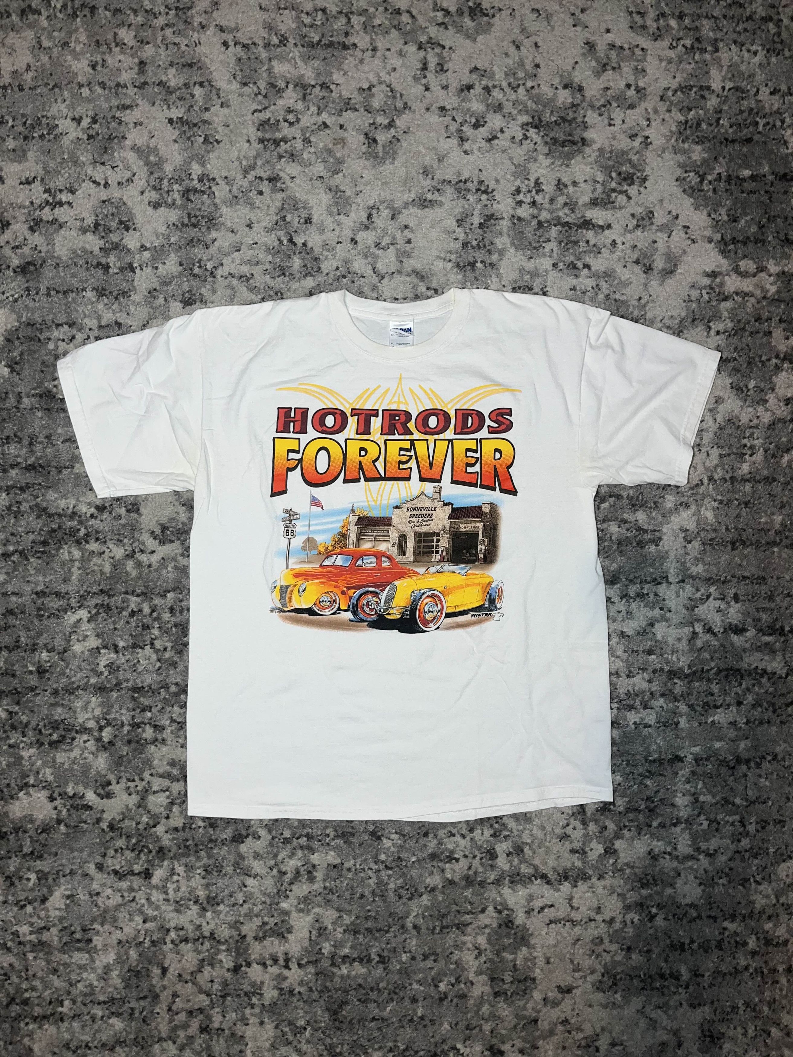 Vintage 90s Hotrods Forever Car Shirt Size US XL / EU 56 / 4 - 1 Thumbnail