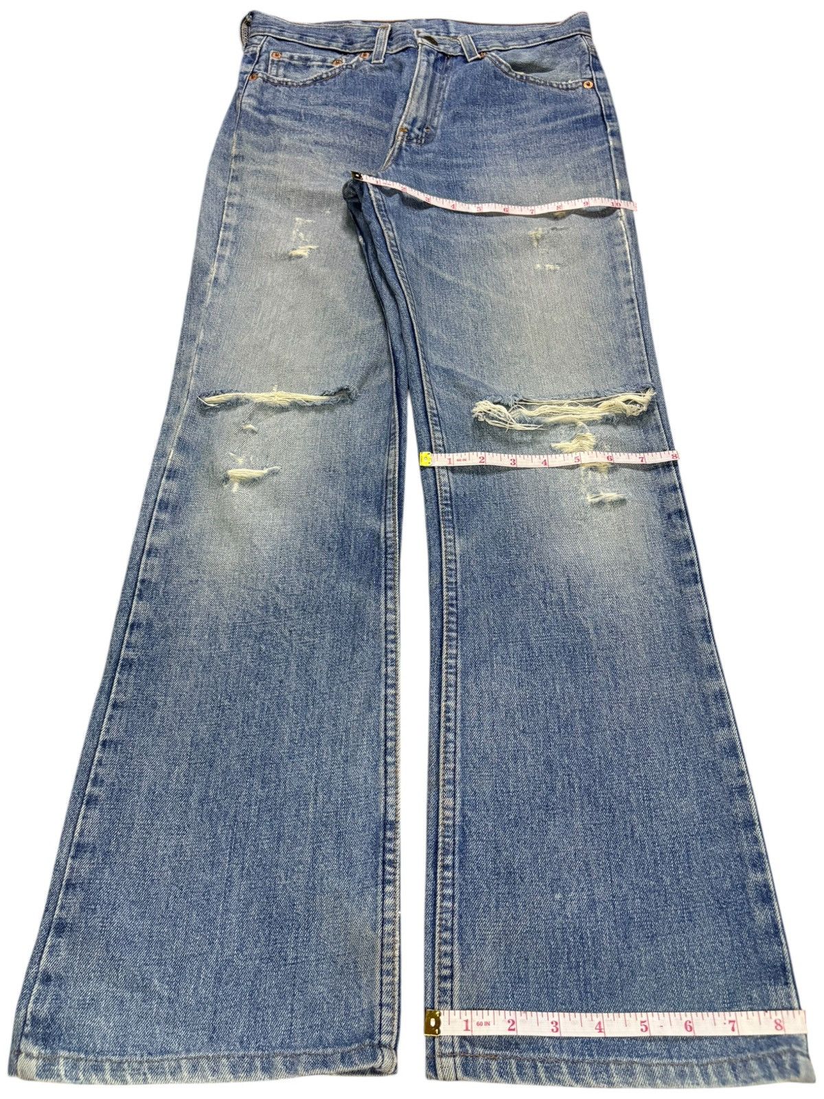 Levi's Vintage 90s Levis 517 Mud Wash Distressed Bootcut Flare Jean Size US 30 / EU 46 - 14 Thumbnail