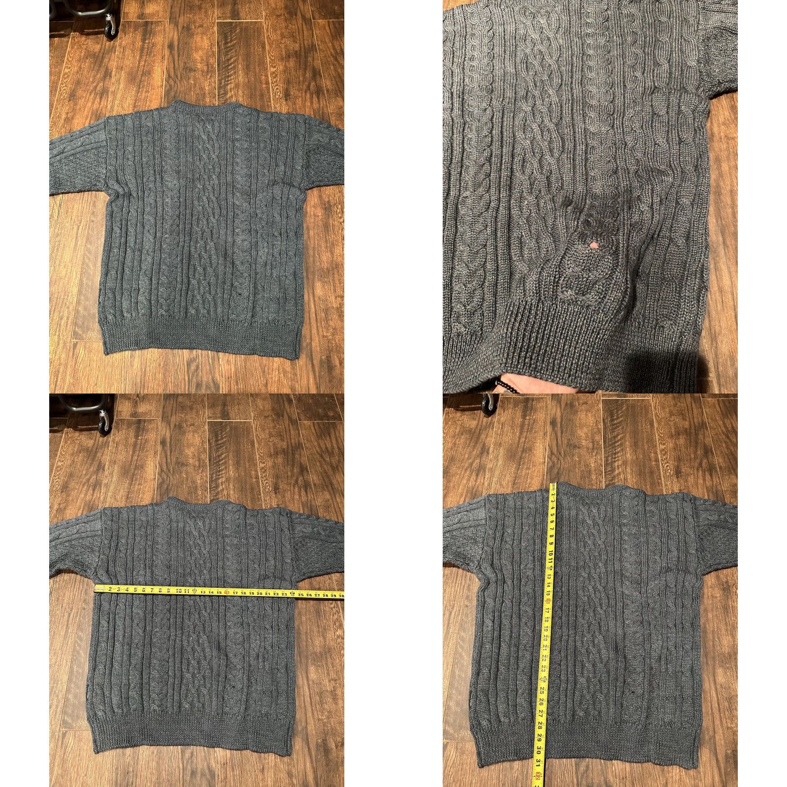 Vintage Woolovers Jumper Knit Pullover Cable Knit Aran 2XL Mens Green Wool NWT Size US XXL / EU 58 / 5 - 9 Thumbnail