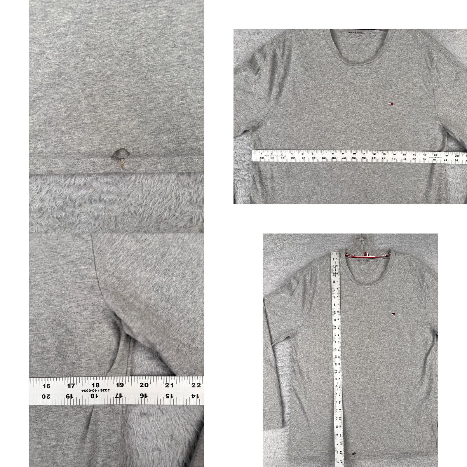 Tommy Hilfiger Tommy Hilfiger Jeans Shirt Adult Large Gray Long Sleeve Crew Neck 100% Cotton Logo Mens Size US L / EU 52-54 / 3 - 8 Thumbnail