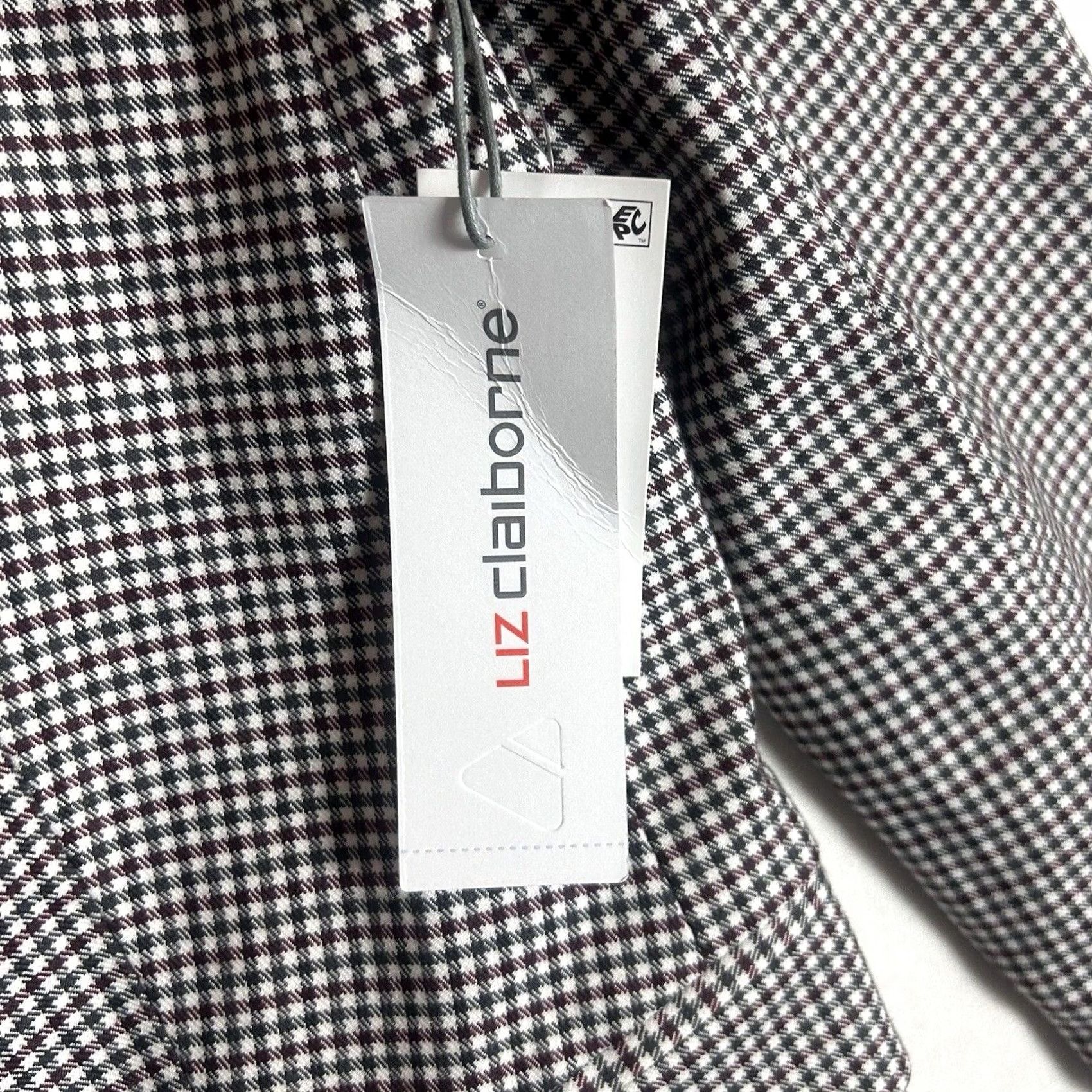 Liz Claiborne Liz Claiborne Blazer Jacket Womens 10 White Plaid Lightweight Lined Pockets NWT Size L / US 10 / IT 46 - 4 Thumbnail