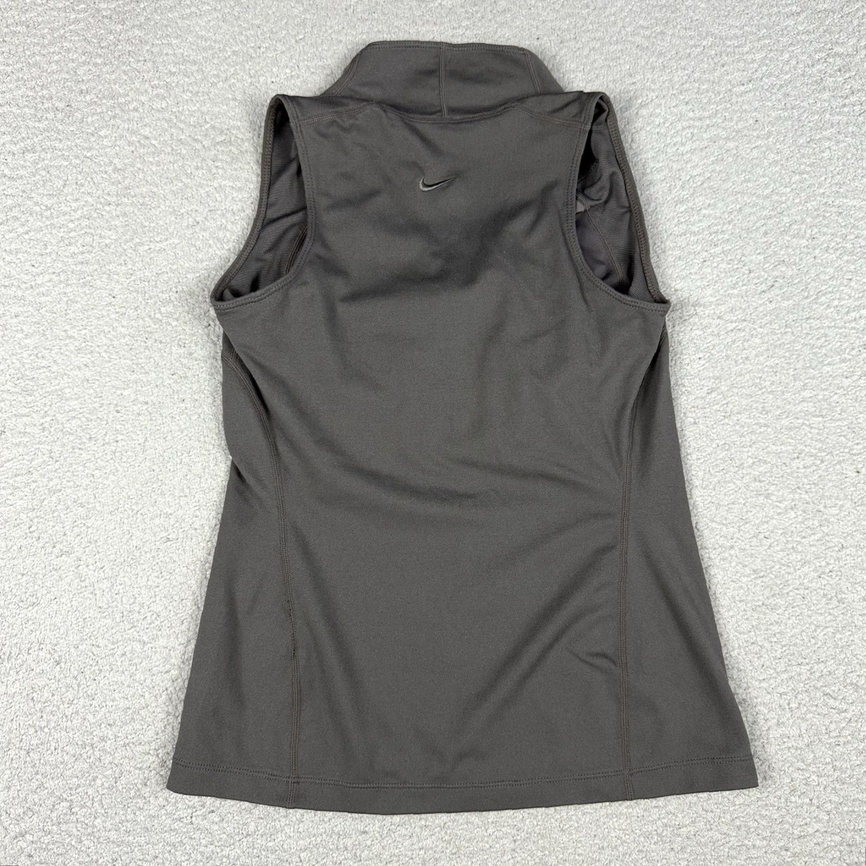 Nike Nike Athletic Top Womens XS Gray 1/4 Zip Sleeveless Fit Dry Shirt Workout Sports Size XS / US 0-2 / IT 36-38 - 6 Thumbnail