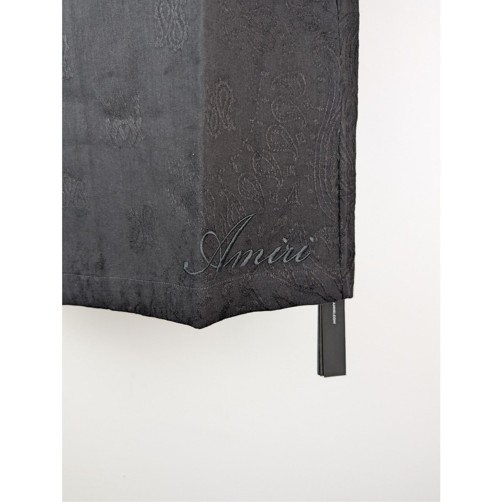 Amiri o1rshd1 MA Bandana Linen Camp Shirt in Black Size US M / EU 48-50 / 2 - 8 Thumbnail