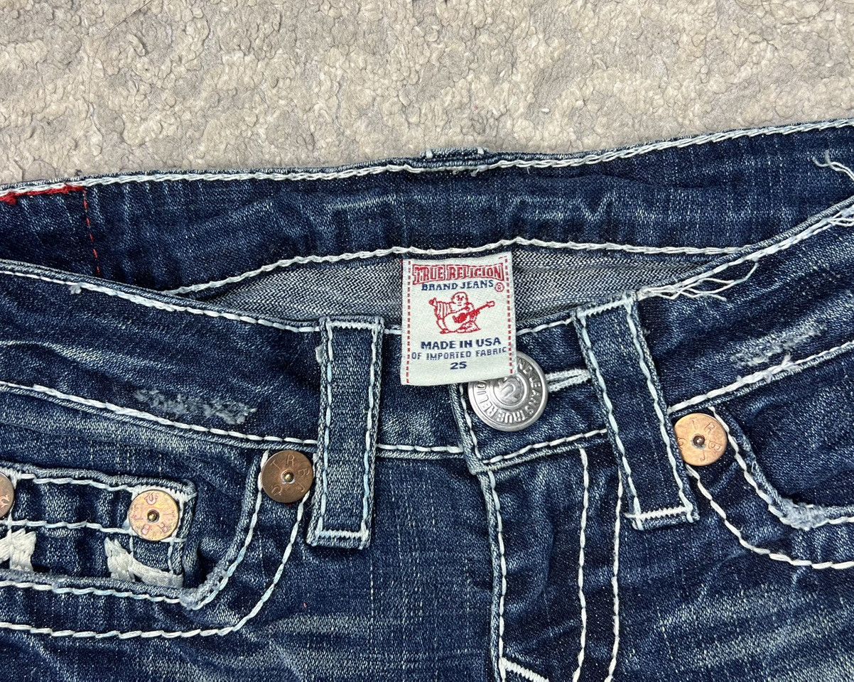 True Religion True Religion Y2K Jeans Vintage Avant Garde Japan Style Low Size 23" - 4 Thumbnail