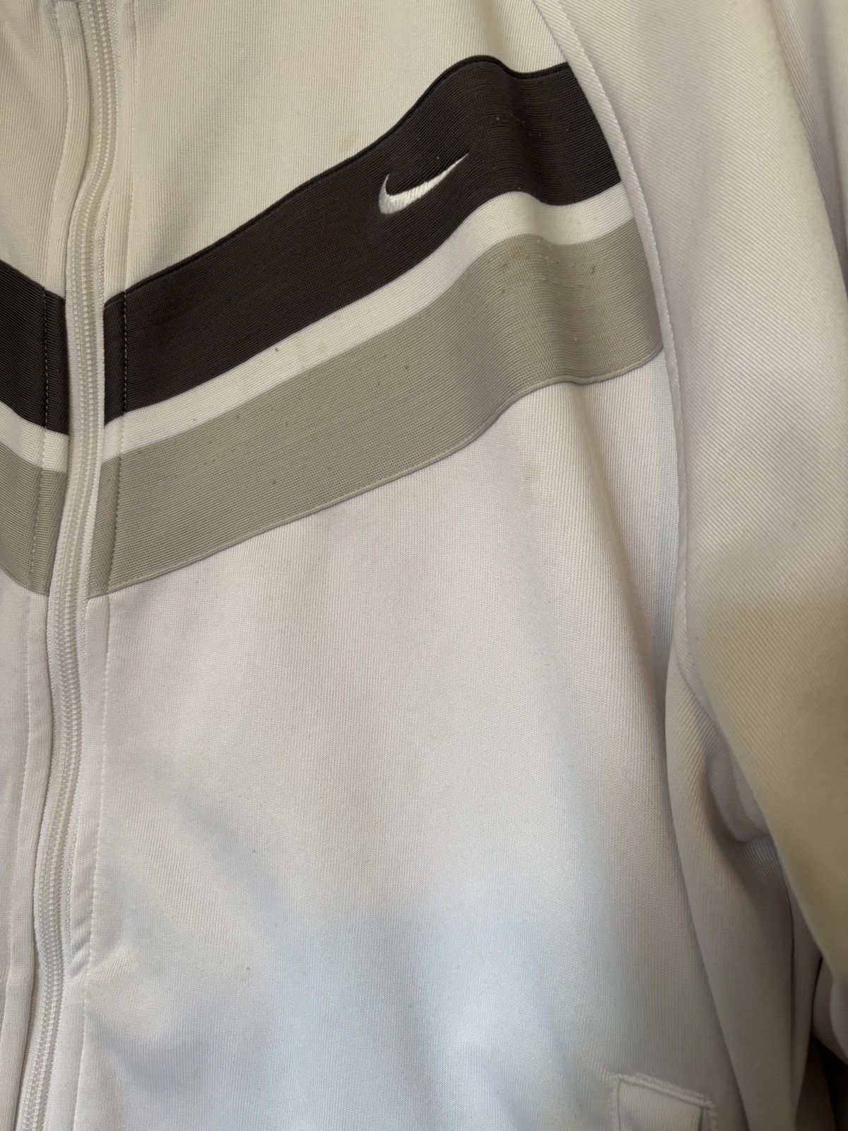 Nike White Nike Athletic Zip-up Size US XL / EU 56 / 4 - 3 Thumbnail