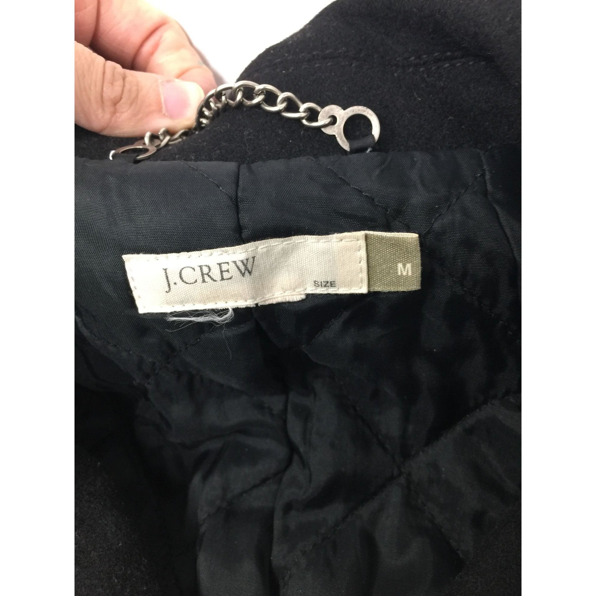 J.Crew J CREW BLACK BUTTON DOWN PEA COAT WOMENS SIZE MEDIUM Size M / US 6-8 / IT 42-44 - 5 Thumbnail