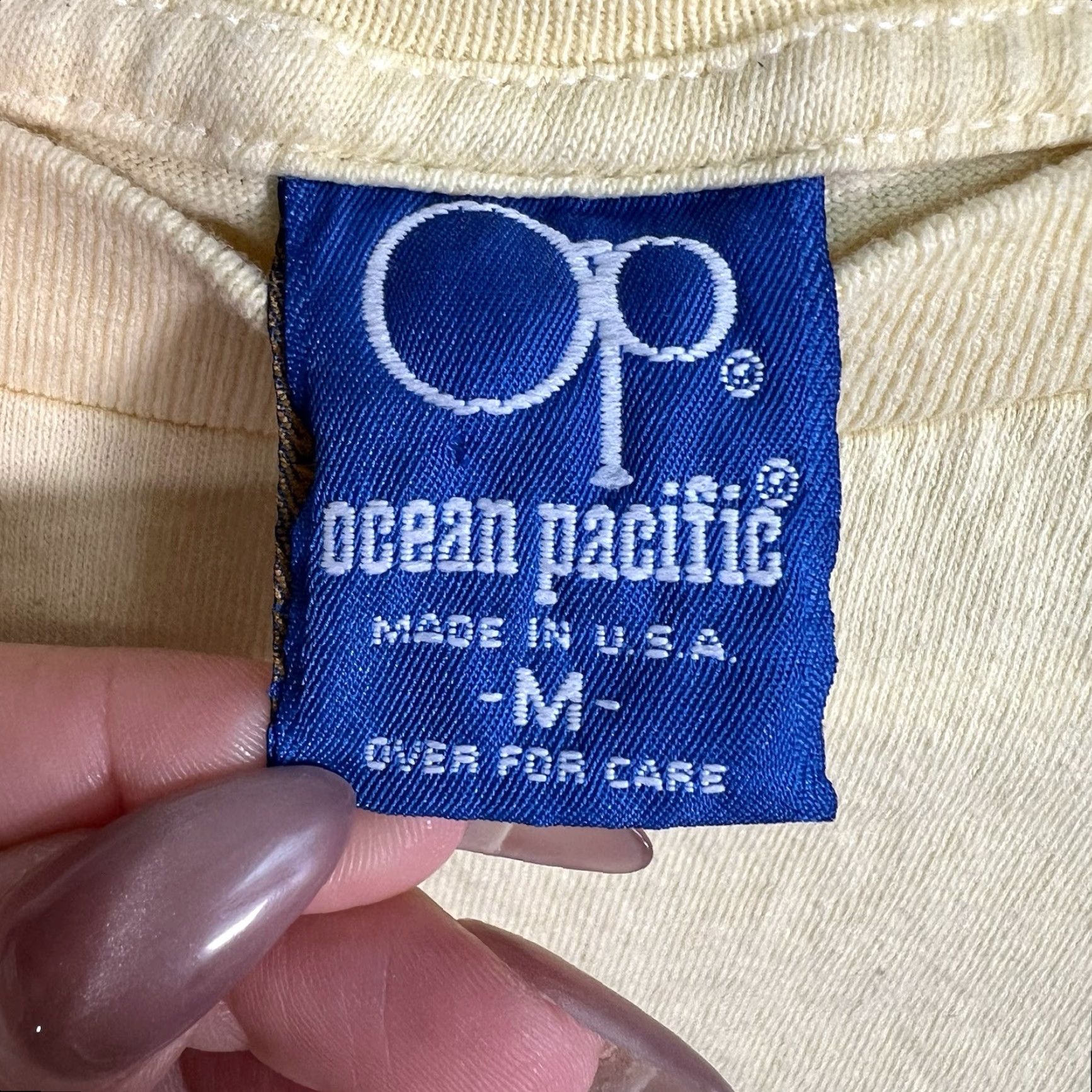 Ocean Pacific VINTAGE Ocean Pacific Graphic Tee 80s Adult Medium Yellow Sportswear USA Mens Size US M / EU 48-50 / 2 - 5 Thumbnail