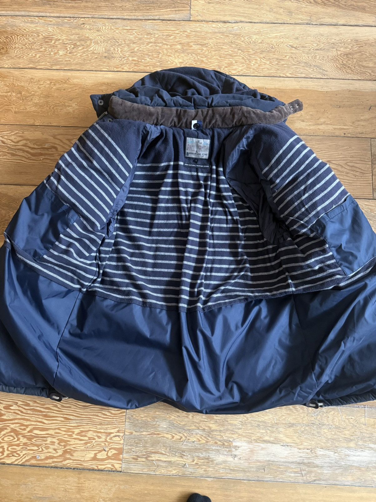 Barbour × Paul Smith Red Ear 2012 Land and Sea Paul Smith X Barbour Down Jacket Size US L / EU 52-54 / 3 - 3 Thumbnail