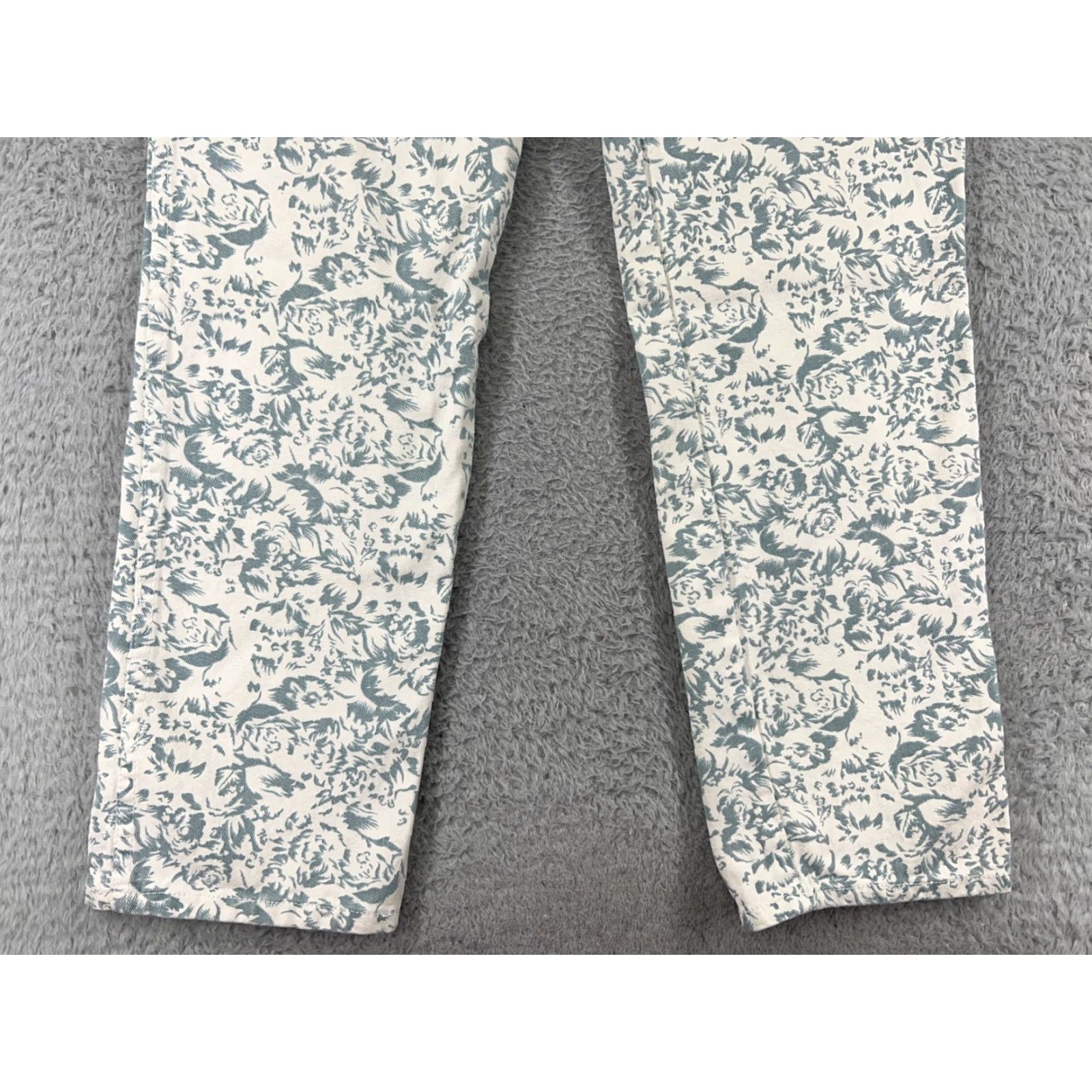 Vintage Amilano White Floral Denim Jeans High Rise Women 32 Jeans, 5-Pocket Slim Fit, Cotton Stretch, Vintage: No, Regular Size, Pants, Women, 90s? Size 24" / US 00 / IT 34 - 5 Thumbnail
