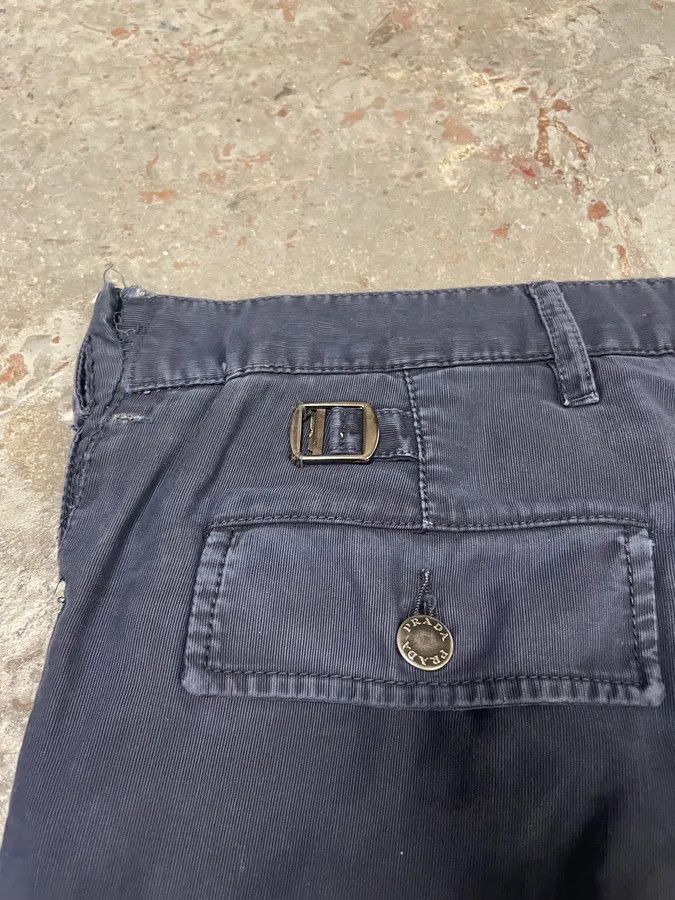 Prada × Vintage AW2006 Prada Navy Straight Relaxed Cargo Pants Size US 34 / EU 50 - 7 Thumbnail