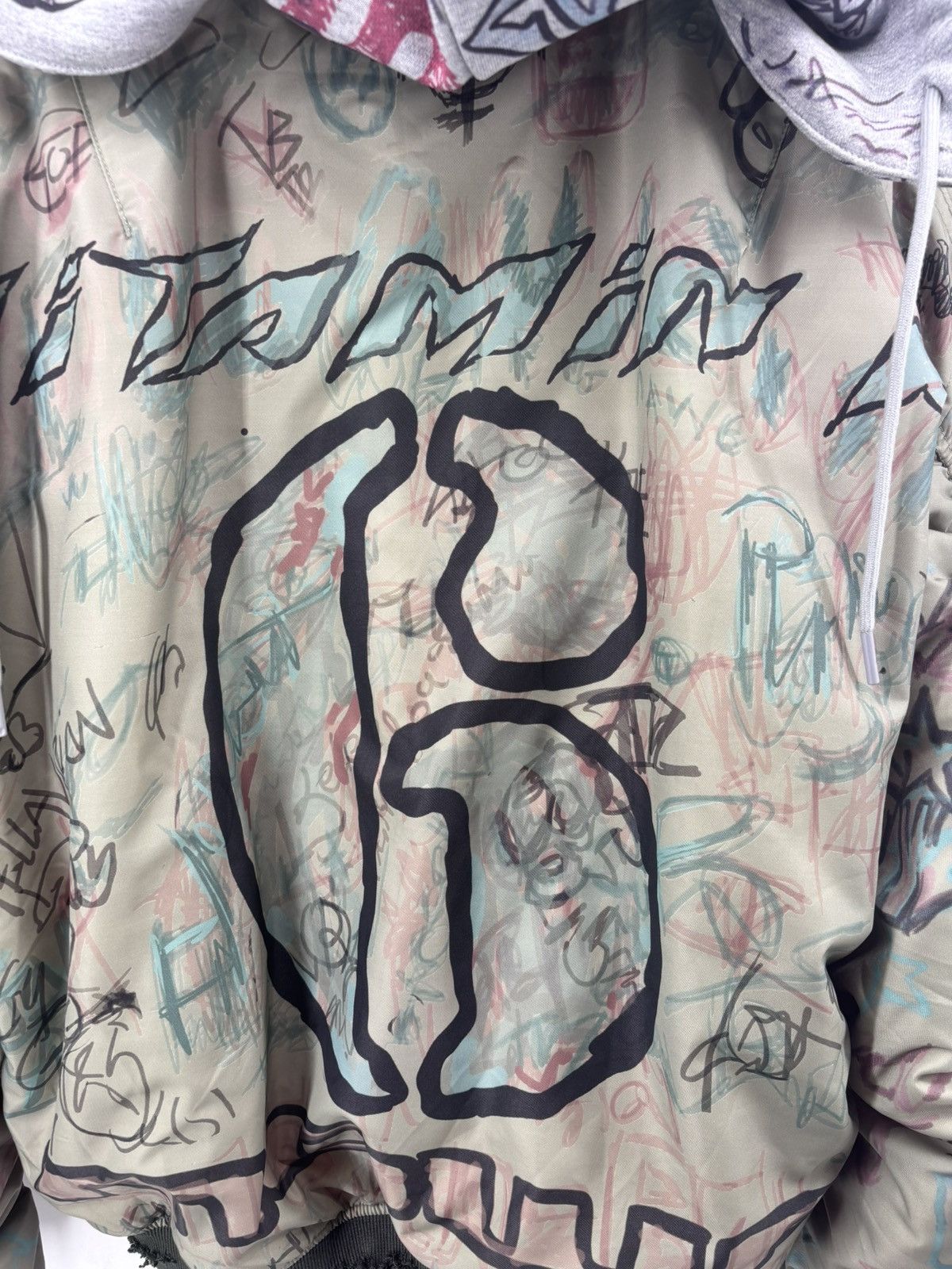 Mowalola Mowalola Graffiti Bomber Army Green Size US XL / EU 56 / 4 - 7 Thumbnail