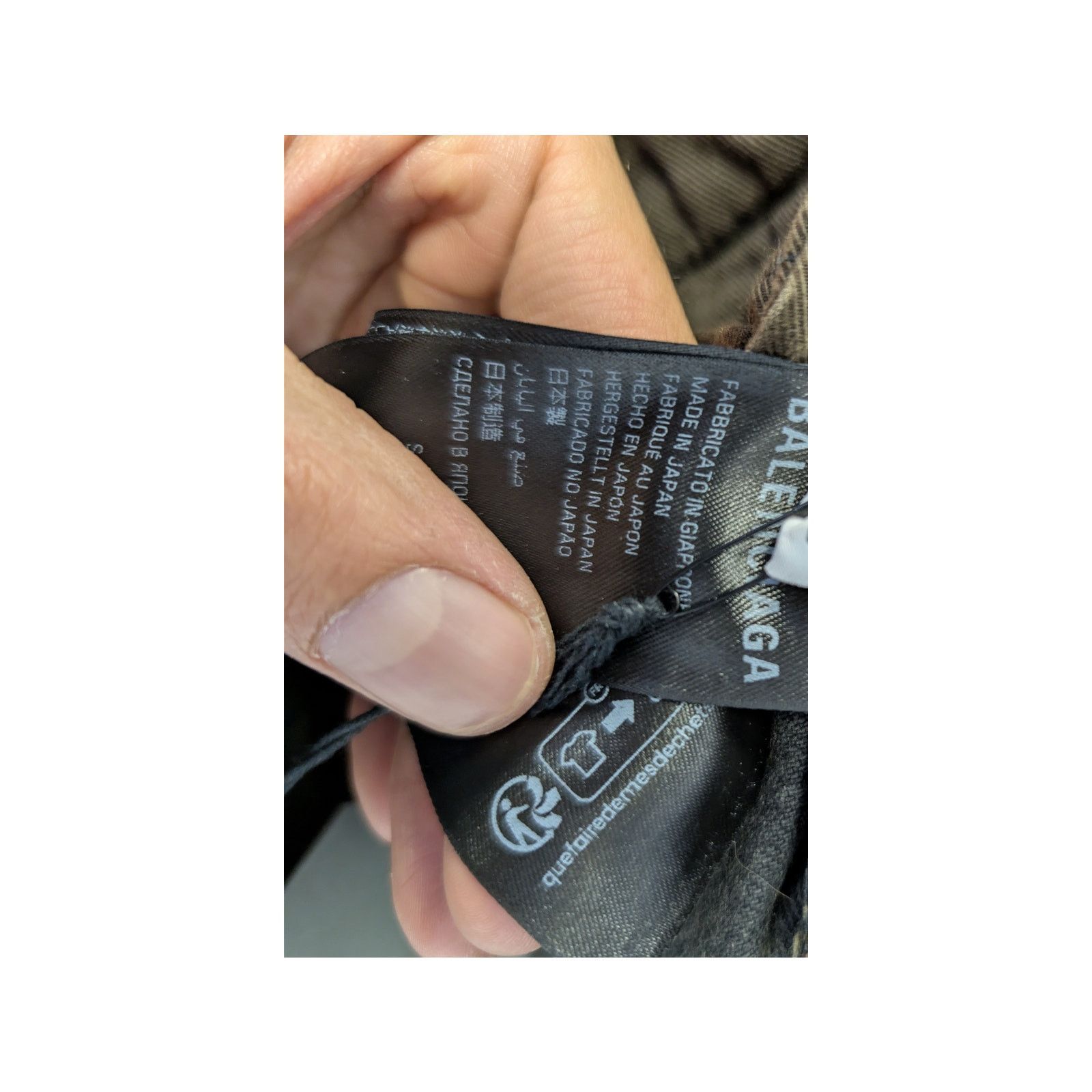 Balenciaga o1rshd1 Cargo Denim Trousers Pants in Washed Black Size US 34 / EU 50 - 17 Thumbnail