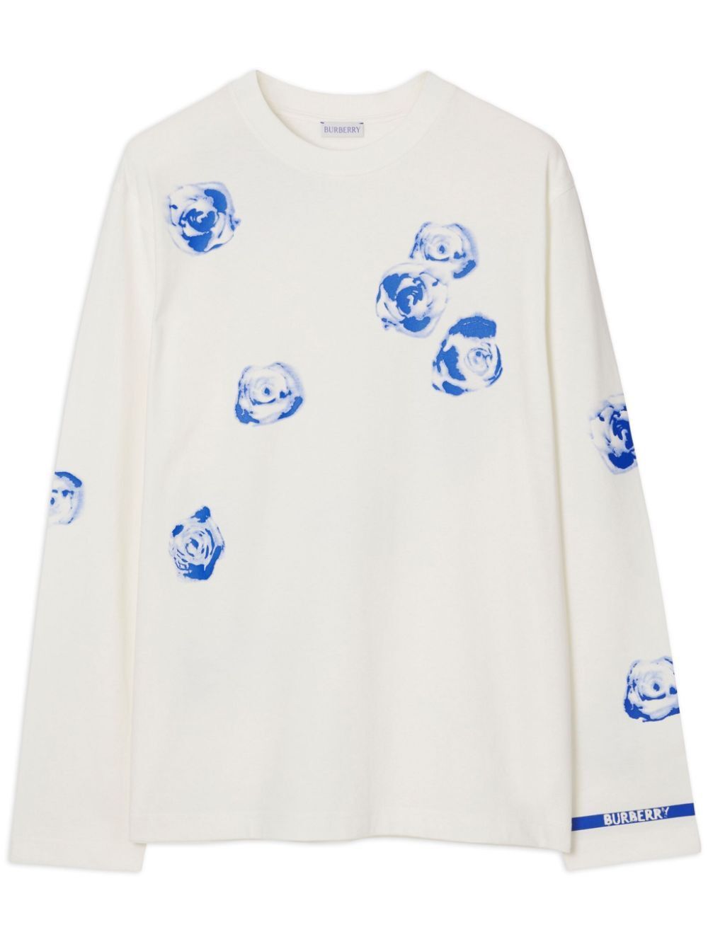image of Burberry London England Long Sleeve T-Shirt Size S in White, Men's