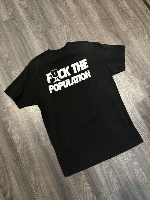 Fuck The Population FTP U Fuck Logo Tee Shirt Large Black | Grailed