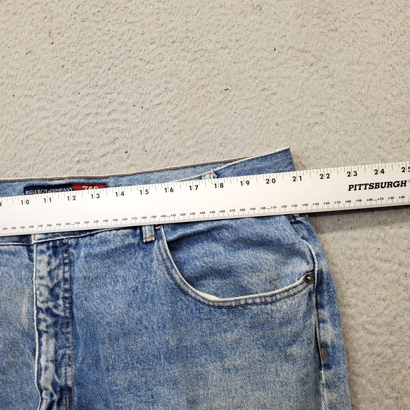 Bugle Boy Bugle Boy Mens Jeans 42x30 Blue Denim 740 Relaxed Fit Straight Leg Vintage Style Shirt Size US 42 / EU 58 - 6 Thumbnail