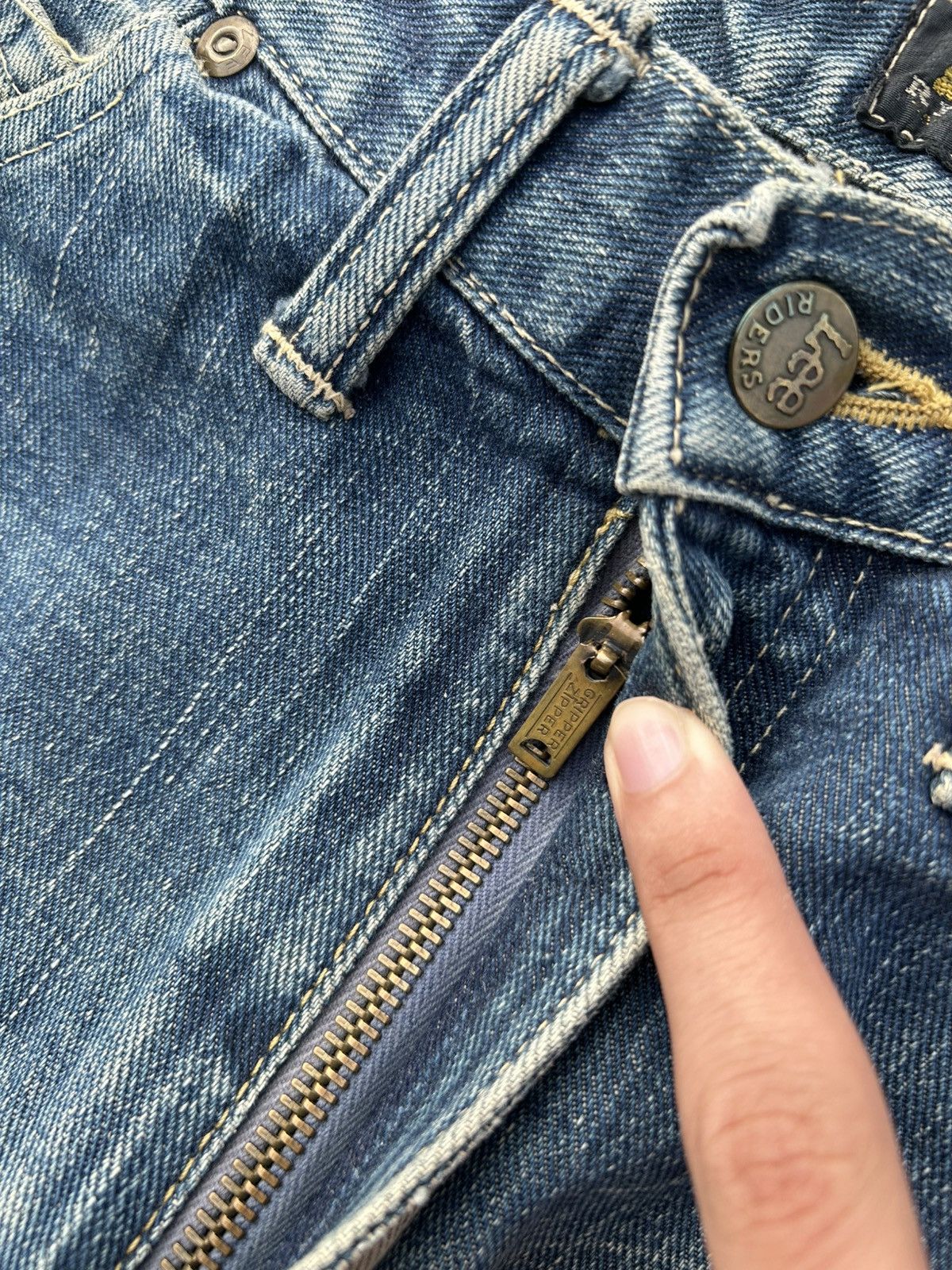 Kapital Vintage Lee Selvedge Japanese Brand Distressed Denim Jeans Size US 31 - 14 Thumbnail