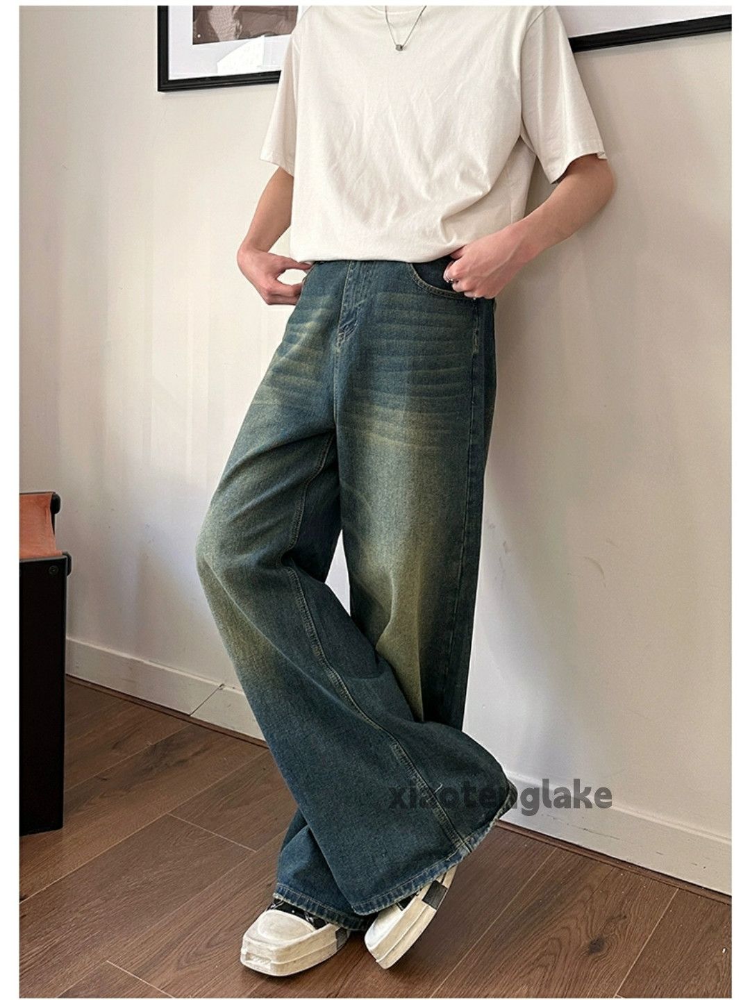Jean × Vintage washed faded loose baggy y2k flared jeans Size US 32 / EU 48 - 2 Thumbnail