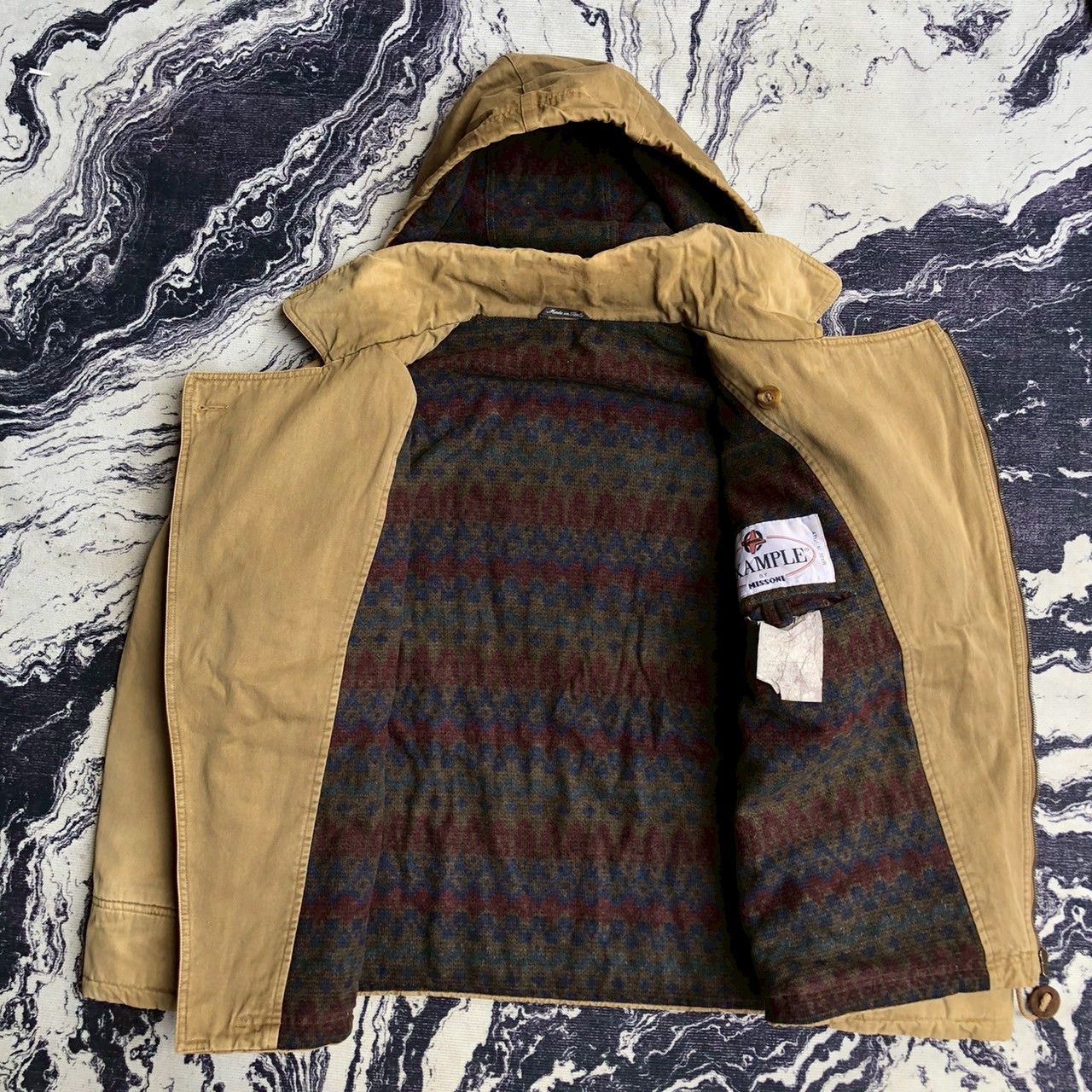 Missoni Vintage Example by Missoni Hooded Workwear Jacket Size US L / EU 52-54 / 3 - 4 Thumbnail