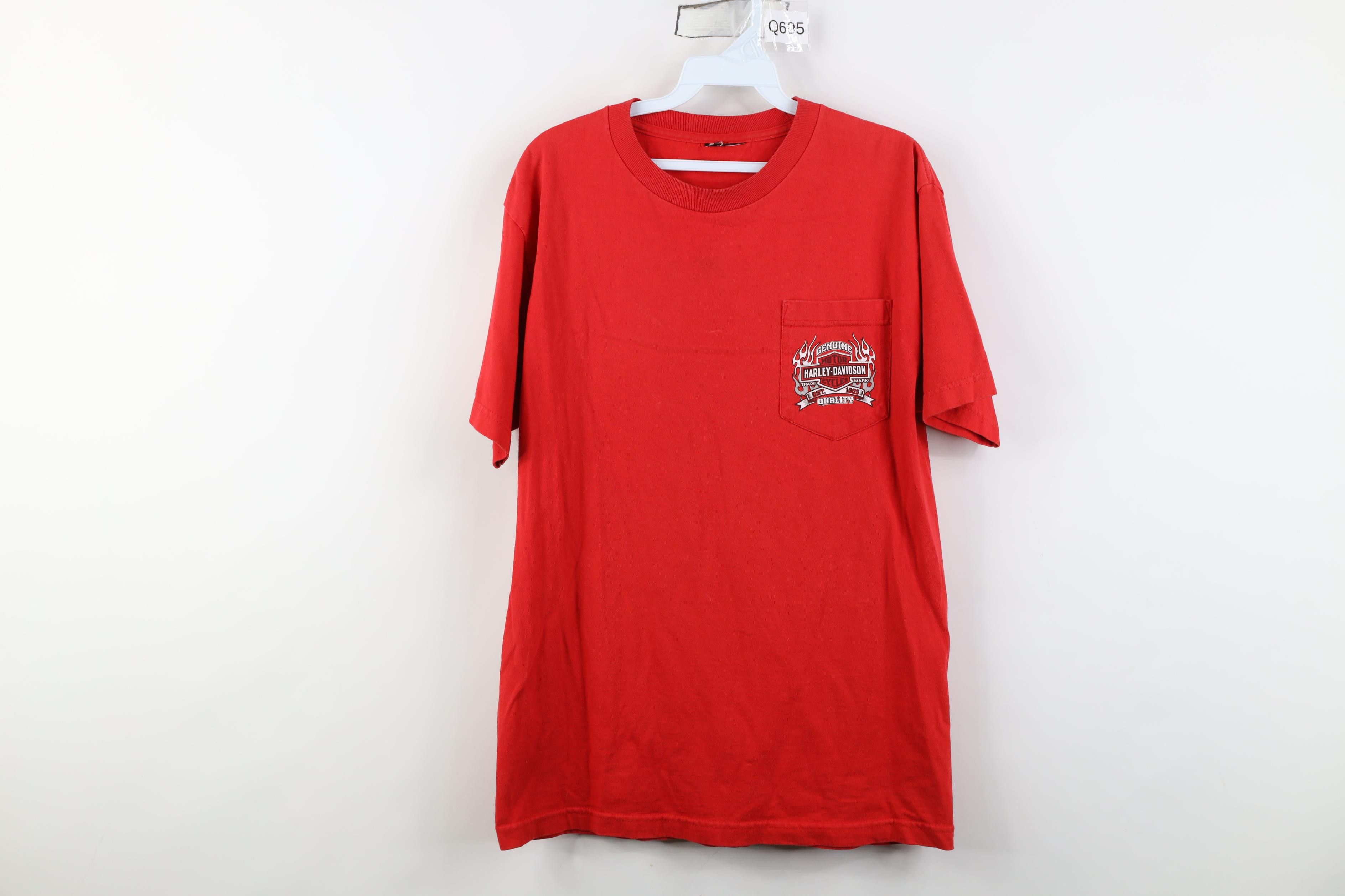 Harley Davidson Vintage 90s Y2K Harley Davidson Fire Flames Mexico T-Shirt Size US M / EU 48-50 / 2 - 1 Thumbnail