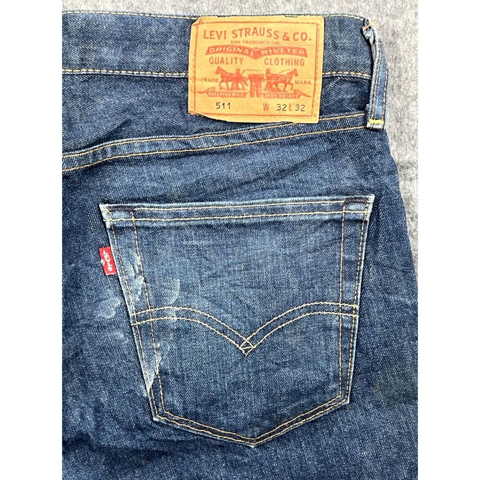 Levi's VINTAGE Levi's 511 Jeans Men Regular Straight Denim 32x32 Blue 90s City Retro Size US 32 / EU 48 - 7 Thumbnail