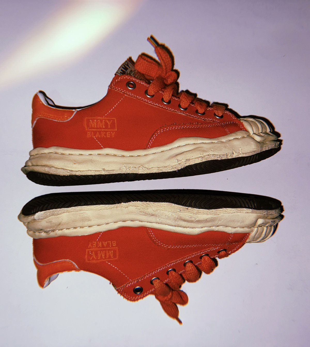 Maison MIHARA YASUHIRO Maison Mihara Yasuhiro MMY Blakey – Custom (Orange/White) Size US 11.5 / EU 44-45 - 1 Thumbnail