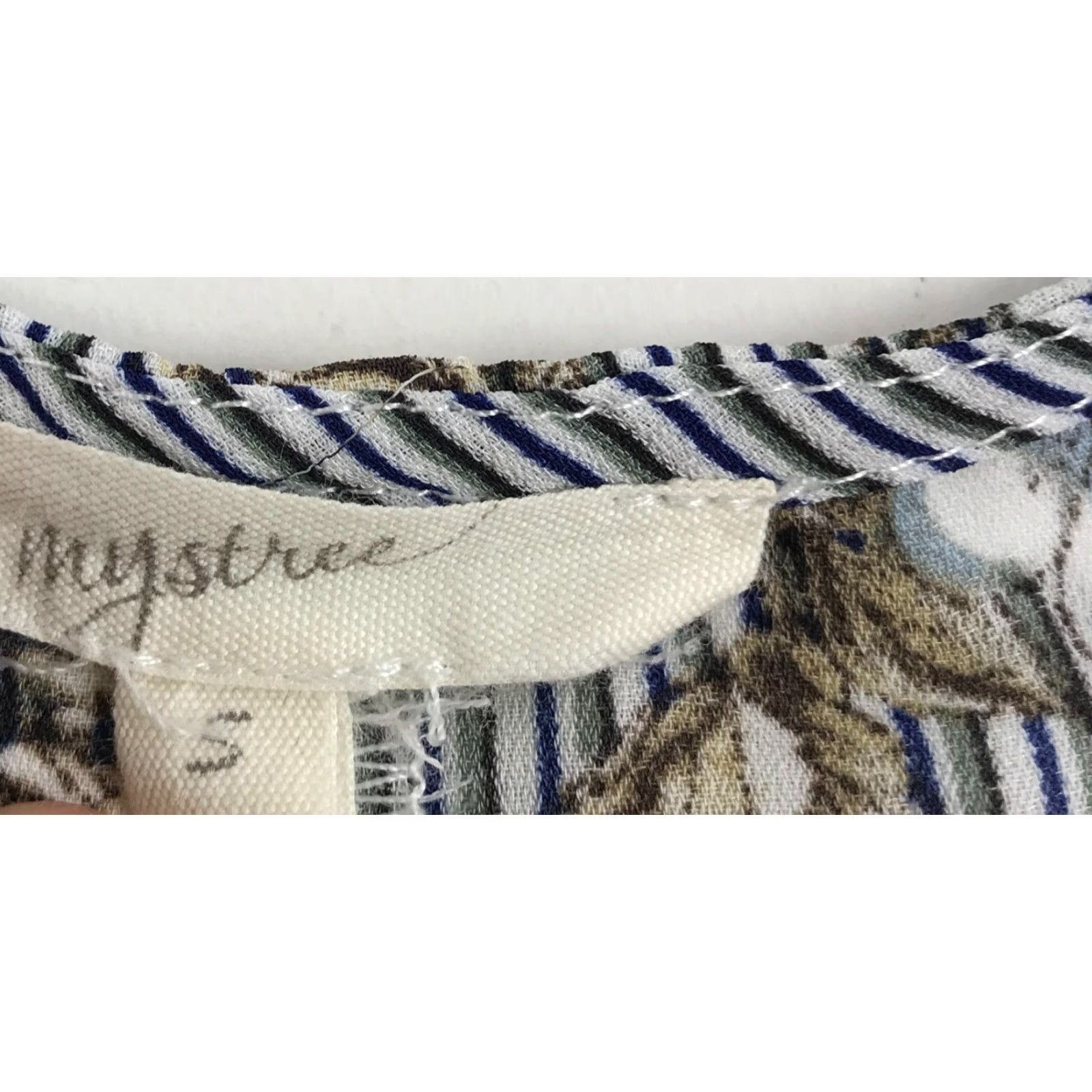 Vintage Mystree Shirt Women S Gray Blue Floral Hi-Low Hem Sleeveless Button Up Ladies Small Floral Pattern Modern Women’s Size S / US 4 / IT 40 - 5 Thumbnail