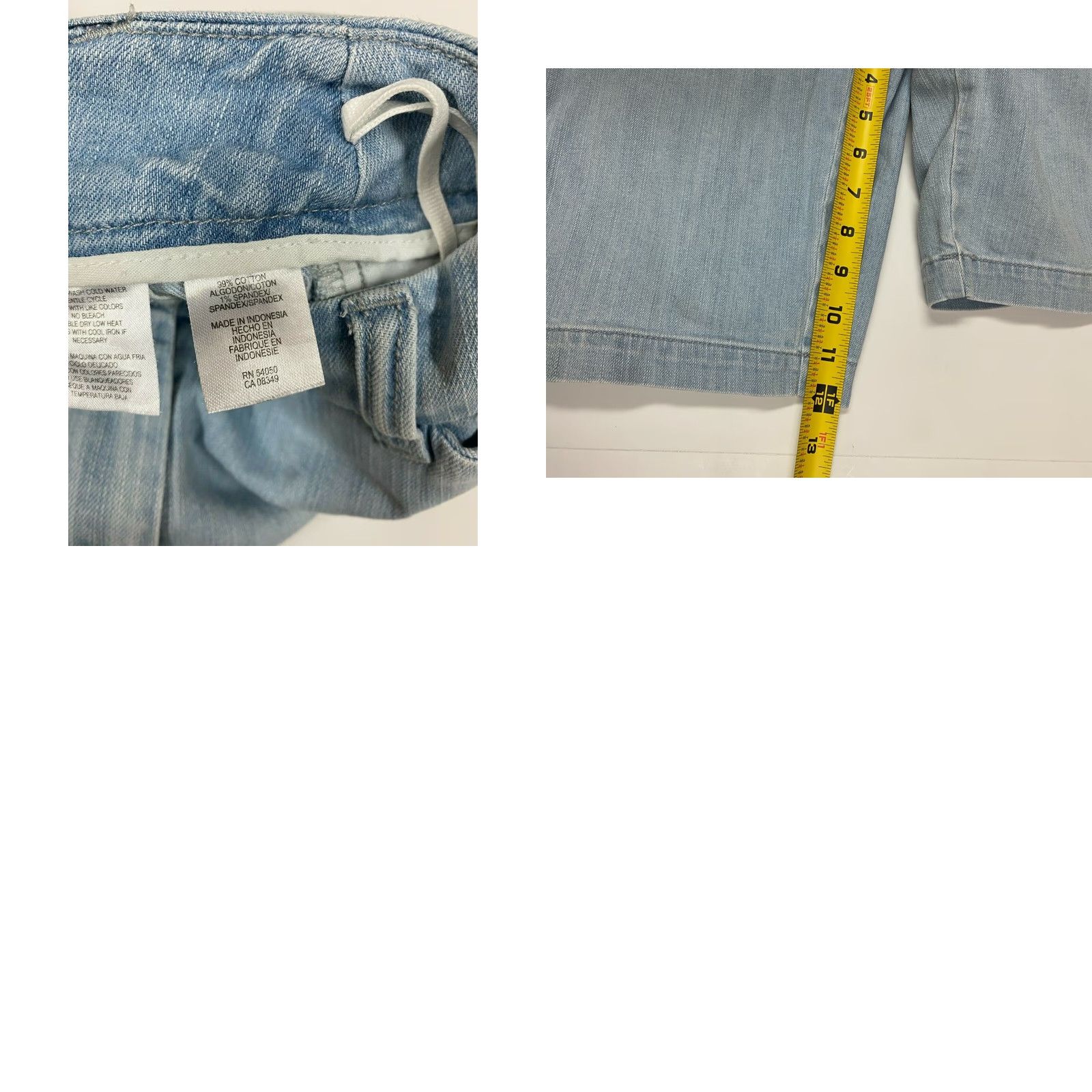 Jones New York Jones New York Bermuda Shorts 6 Women's Blue Denim Cotton Blend Spandex Stretch Zipper Inseam 12 Casual Regular Vintage: No Size 28" / US 6 / IT 42 - 8 Thumbnail