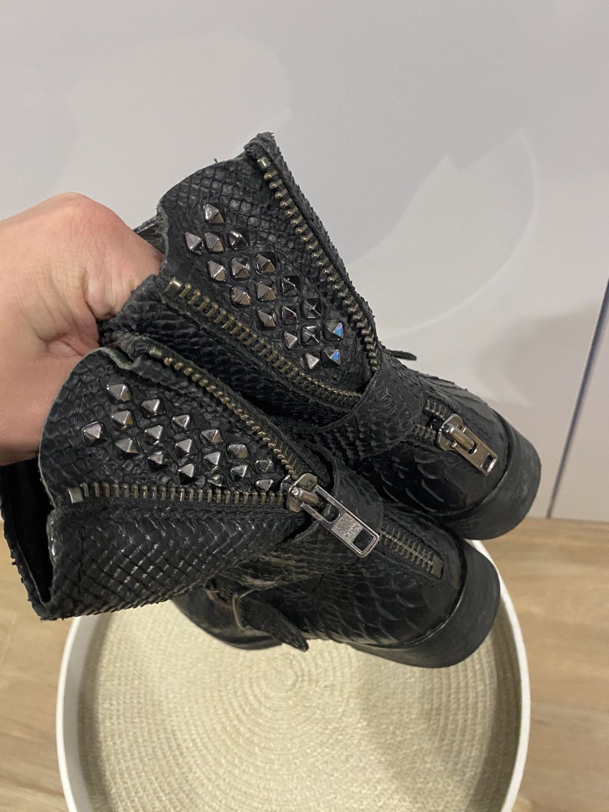 Billi Bi Billi Bi Phyton Style As98 Studded Engineered Boots Size: 36 Size US 6 / IT 36 - 10 Thumbnail