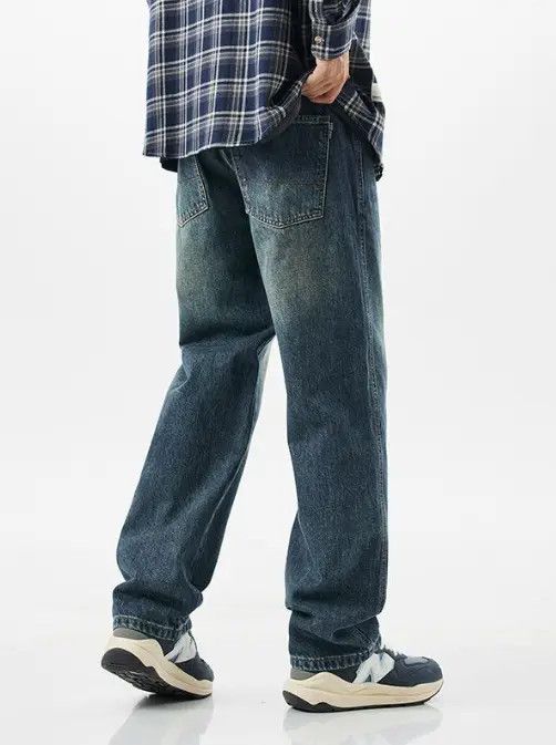 Japanese Brand Japanese retro distressed loose straight-leg slim jeans Size US 32 / EU 48 - 7 Thumbnail