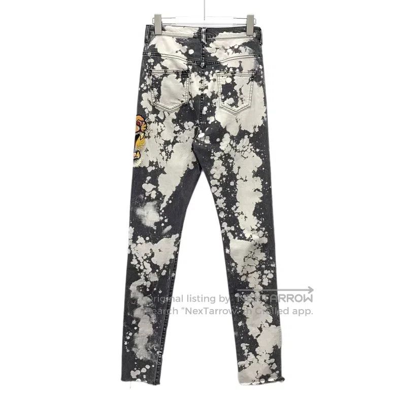 Gucci Gucci Size OS 23 colour-blocked ink tiger floral embroidery Size 42" / US 20 - 2 Thumbnail