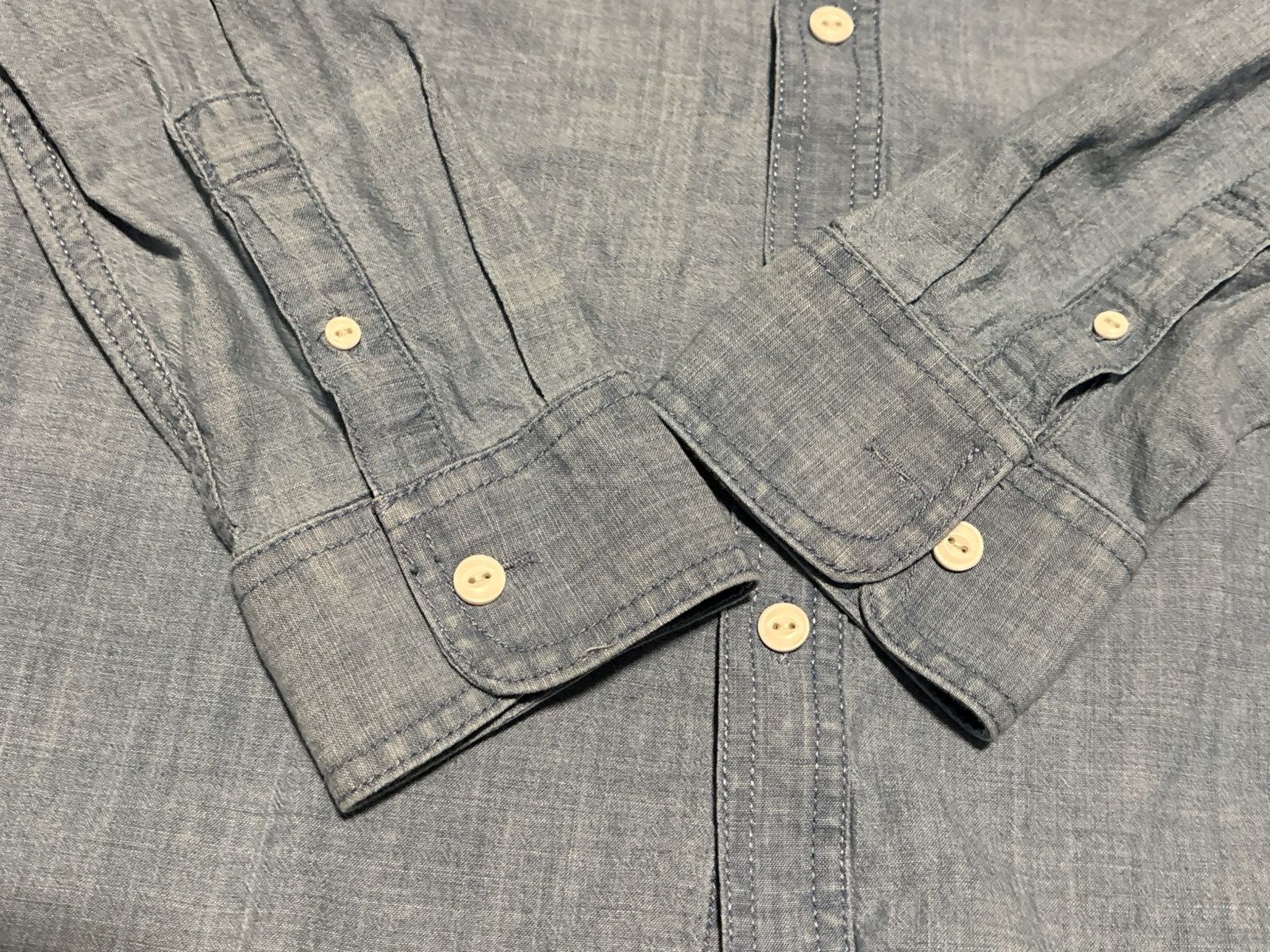 George Denim Shirt Men’s L Blue Long Sleeve Button Up Pocket George Size US L / EU 52-54 / 3 - 6 Thumbnail