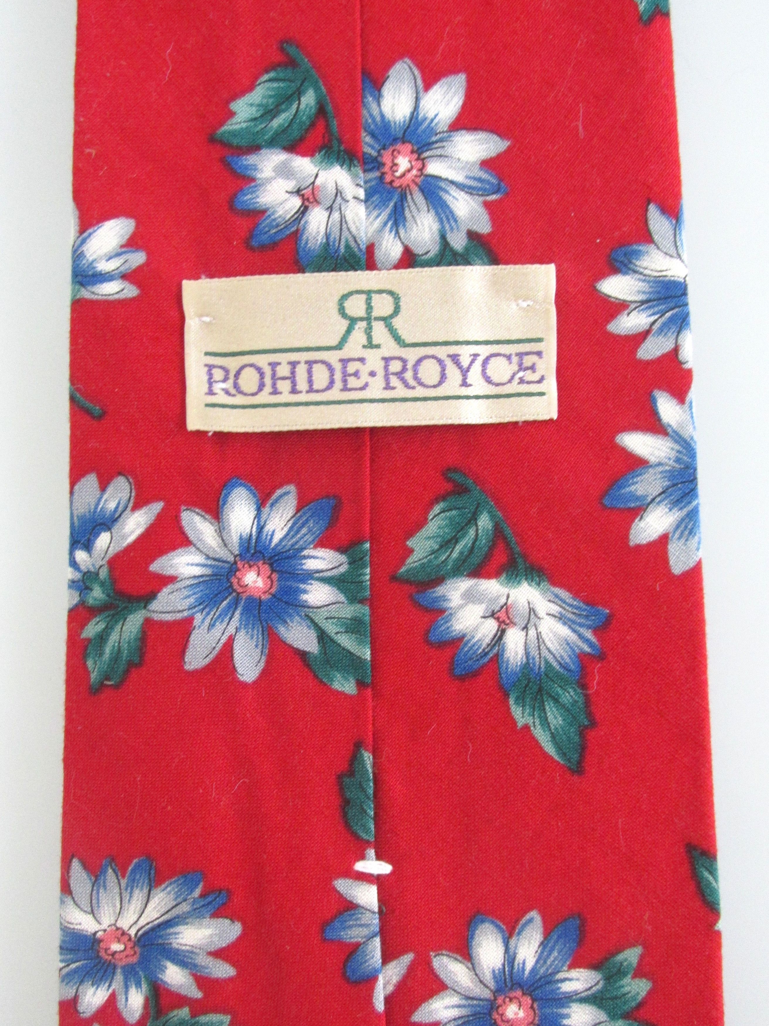 Other Rhode Royce Men's Cotton Floral Tie Size ONE SIZE - 5 Thumbnail