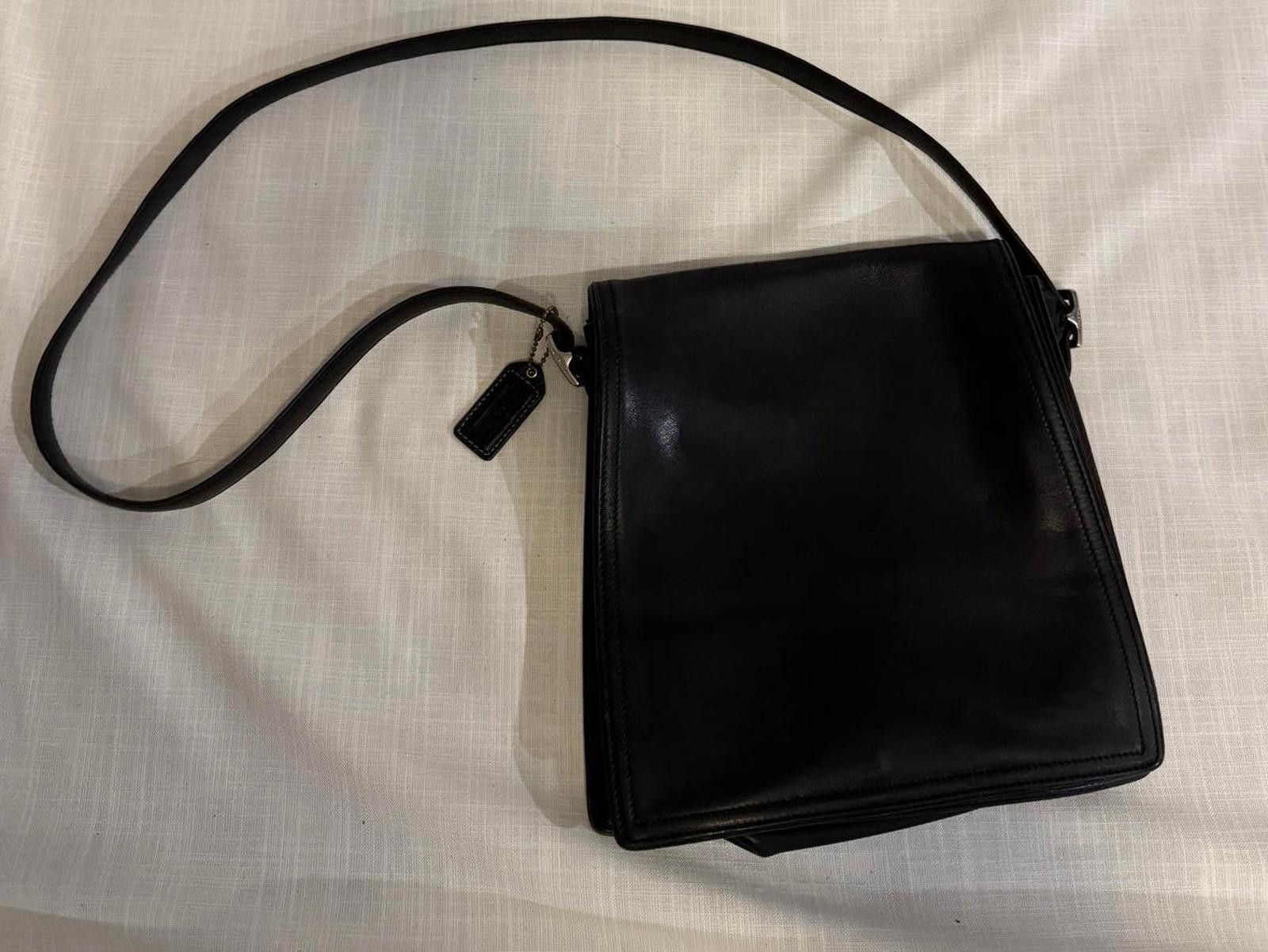 Coach Black Leather Crossbody Bag, Women's