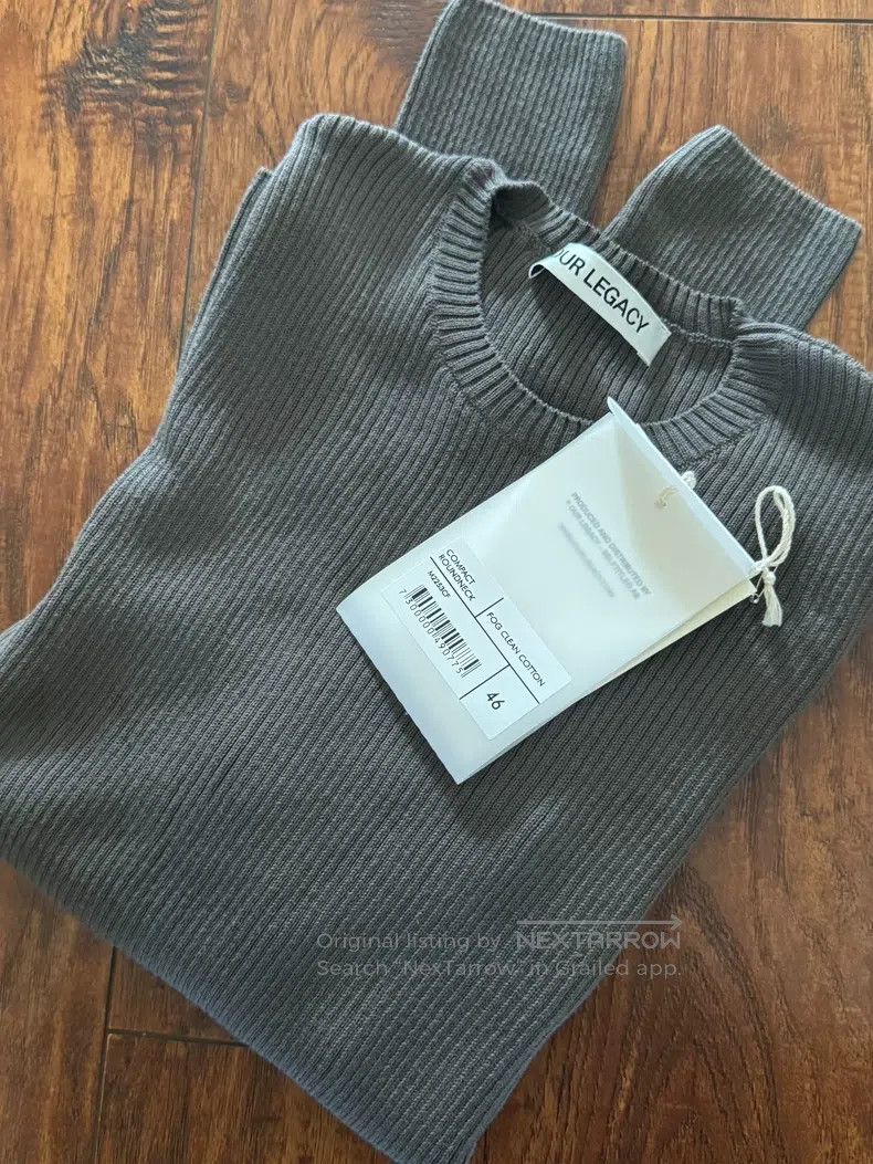 Our Legacy Our Legacy Gray round neck knit sweater Size L / US 10 / IT 46 - 1 Thumbnail