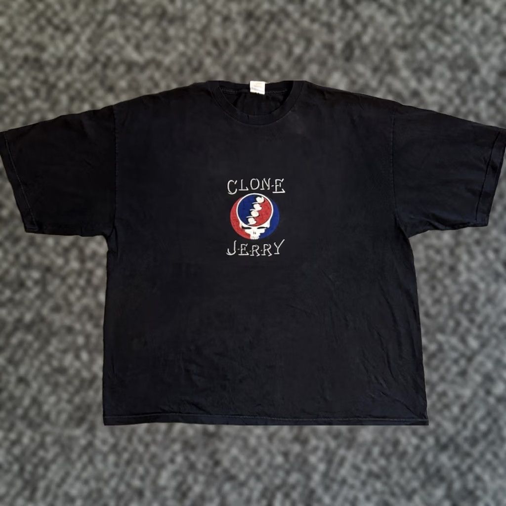 Vintage VINTAGE Grateful Dead Steal Your Face Clone Jerry DNA T Shirt 3XL Black Cotton Men 90s Band Rock RatDog Alstyle Apparel & Activewear Size US XXL / EU 58 / 5 - 1 Thumbnail