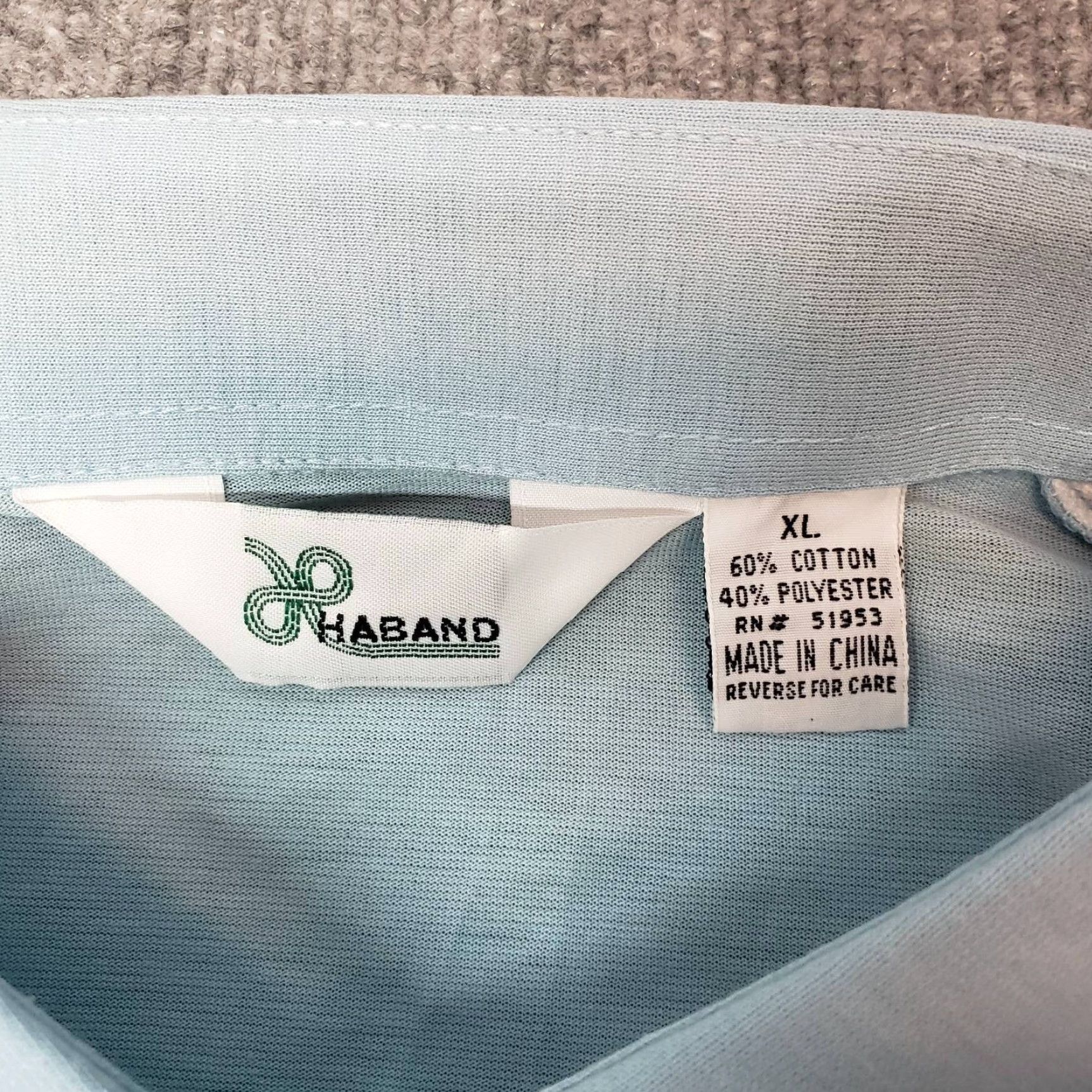 Haband HABAND Golf Polo Shirt Mens XL Blue Short Sleeve Collared Button Pockets Activewear Size US XL / EU 56 / 4 - 6 Thumbnail