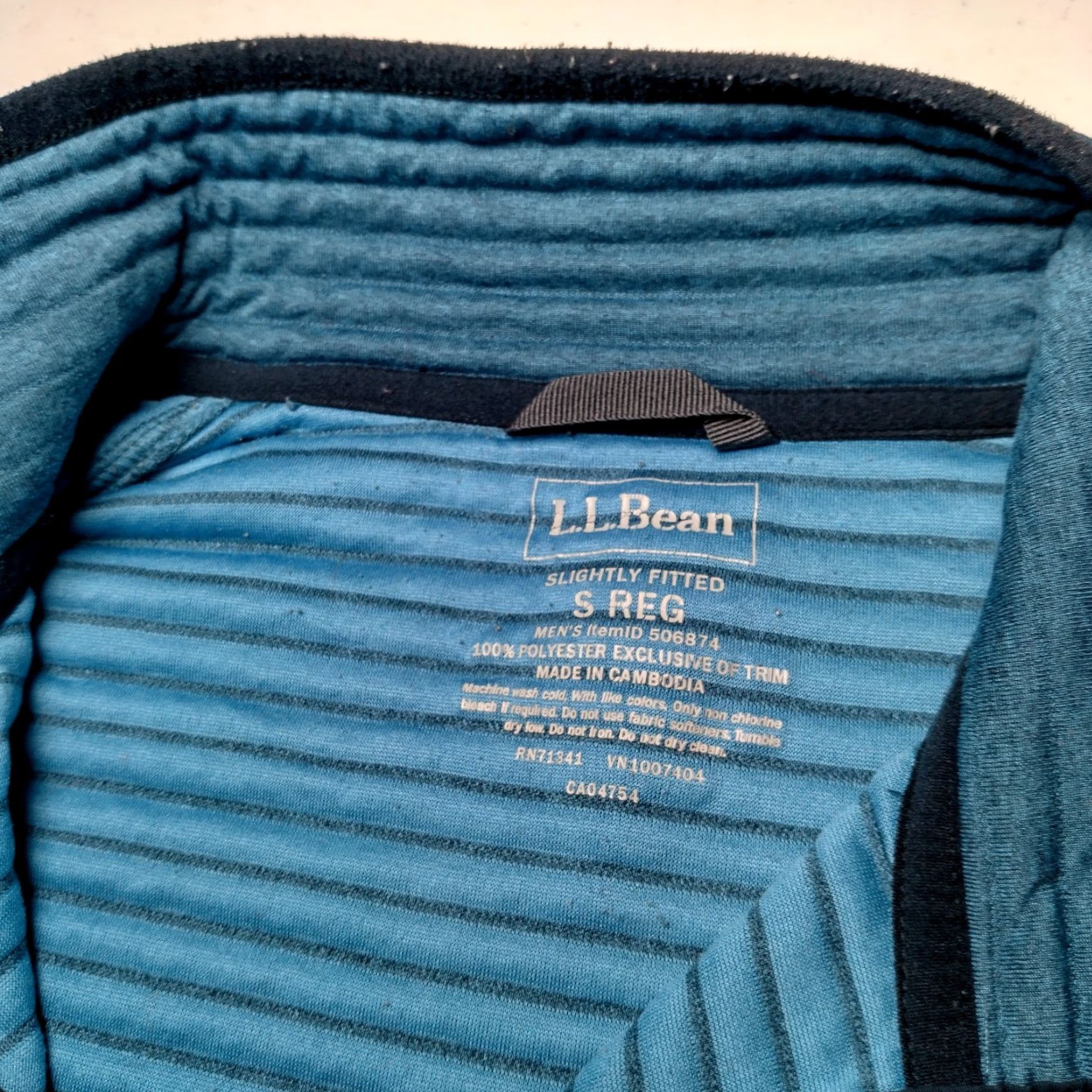Vintage LL Bean Jacket Men Small Blue Ribbed Pullover Snap Up Shirt Outdoors Camp Hike Pullover jacket Mens Blue Ribbed Snap Band Collar Size US S / EU 44-46 / 1 - 7 Thumbnail