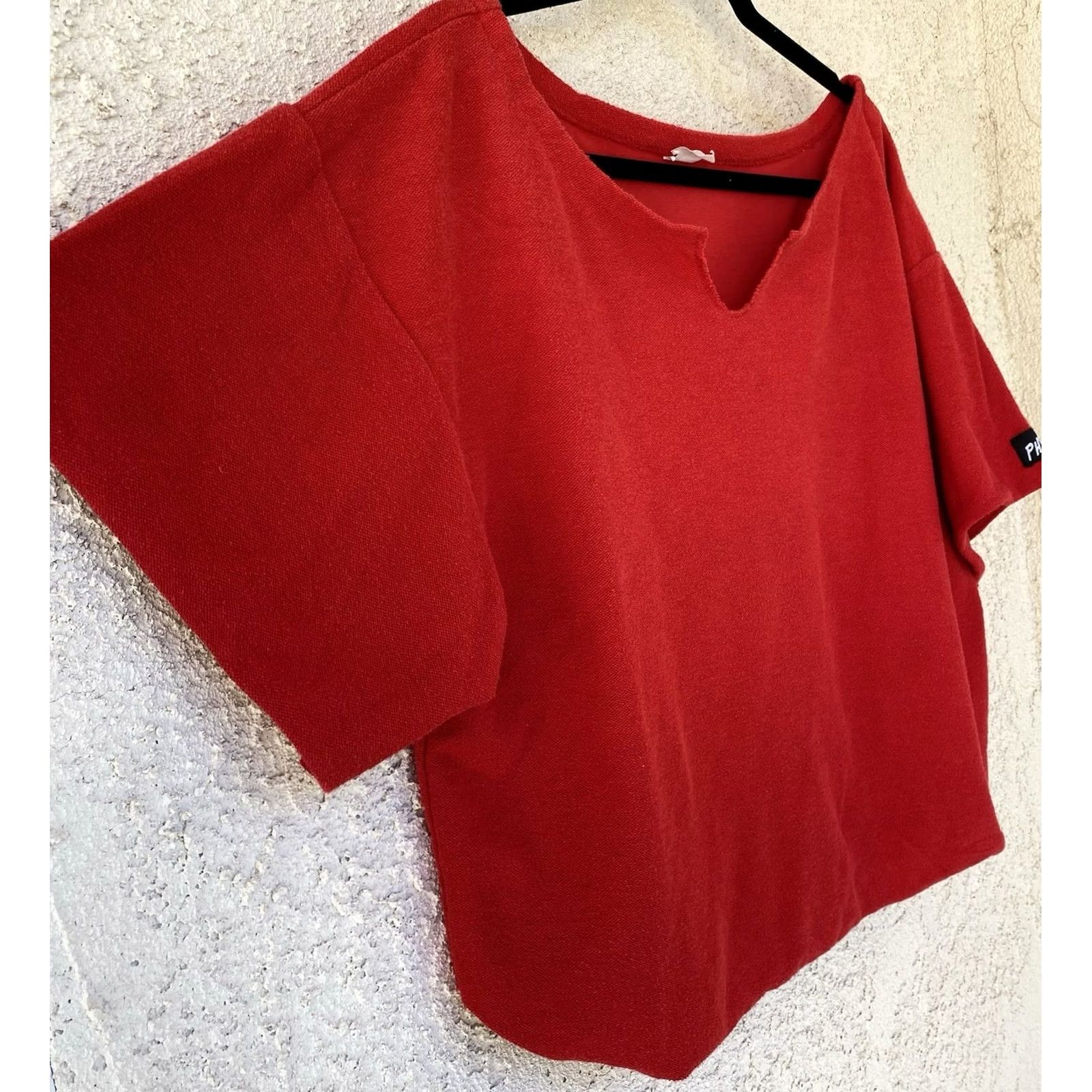 Vintage VINTAGE Physique Bodywear Red Terry Gym Top Unisex Adult Shirt Short Sleeve One Size 80s Theme Size US M / EU 48-50 / 2 - 4 Thumbnail