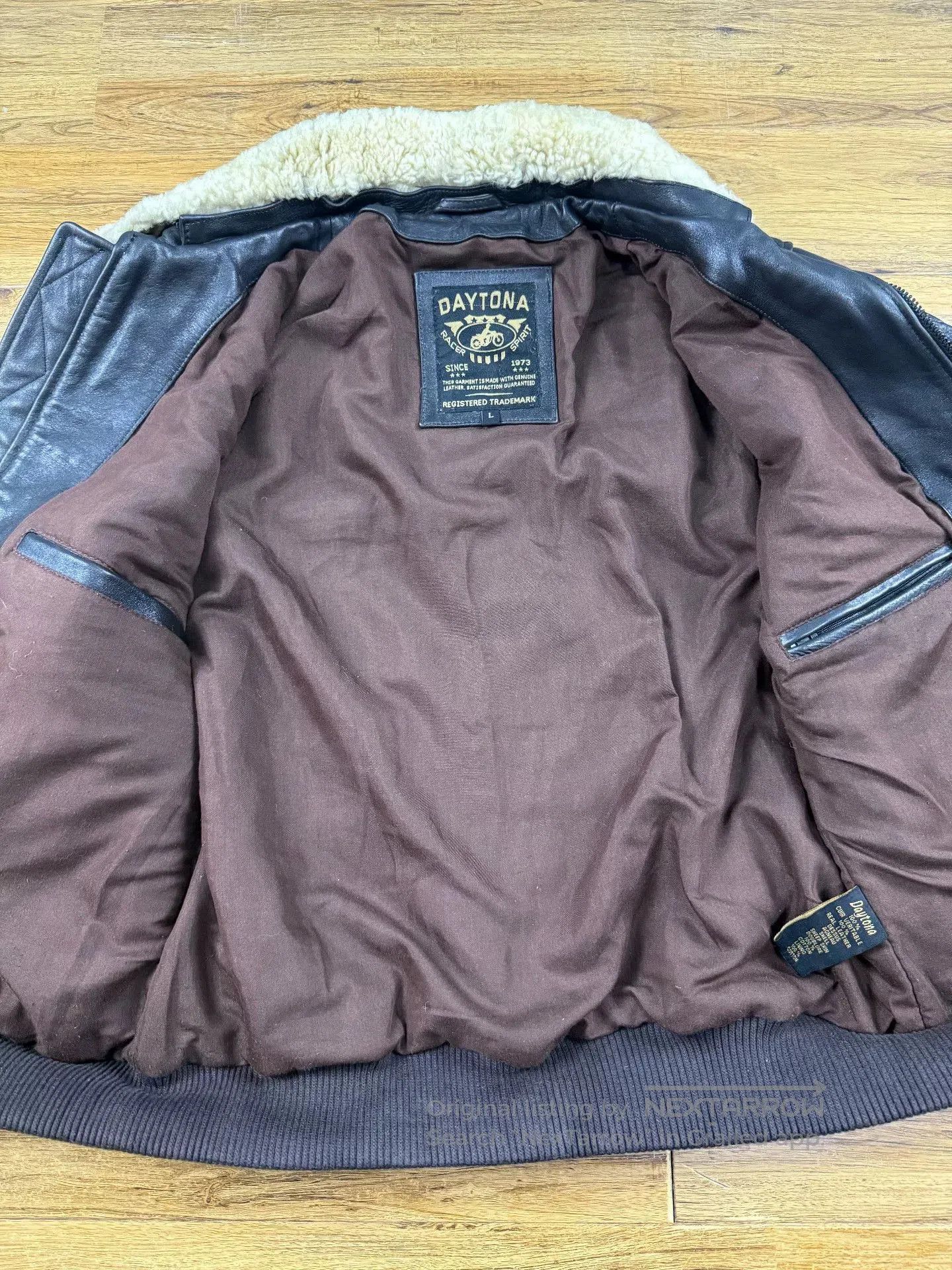 Other Daytona Men's Heavyweight Leather Jacket. Size US L / EU 52-54 / 3 - 3 Thumbnail
