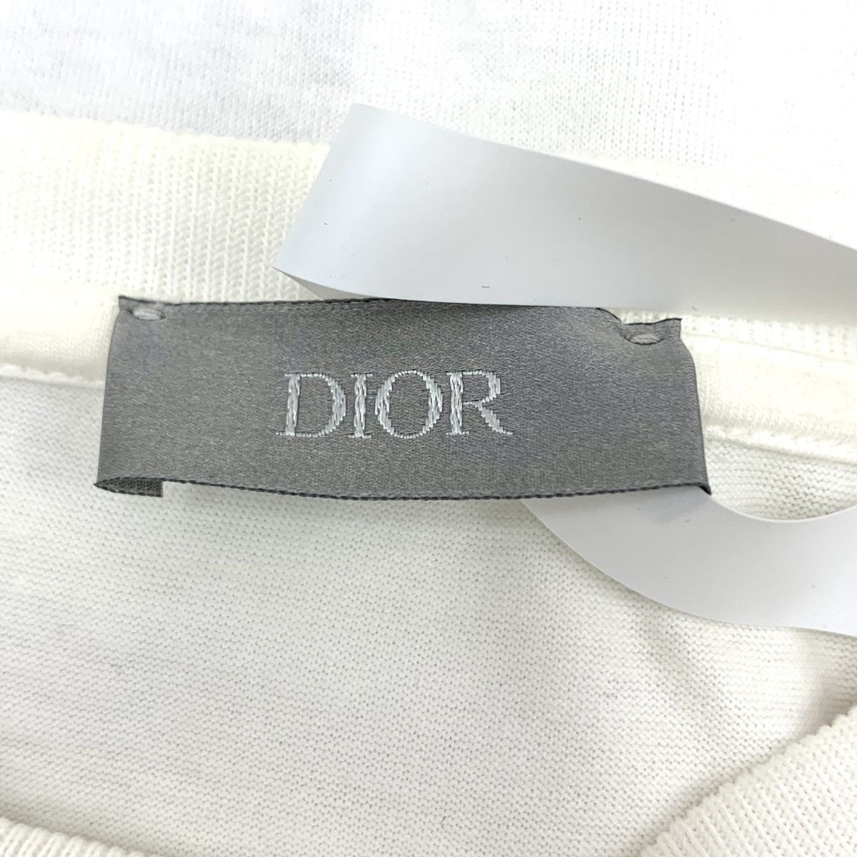 Dior White Short Sleeve T-Shirt with Red & Blue Stripes Size US XS / EU 42 / 0 - 5 Thumbnail