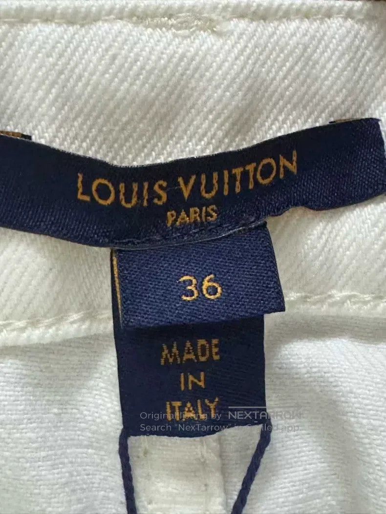Louis Vuitton Louis Vuitton Denim Skirt with White Old Flower Pocket ski Size 35" - 5 Thumbnail